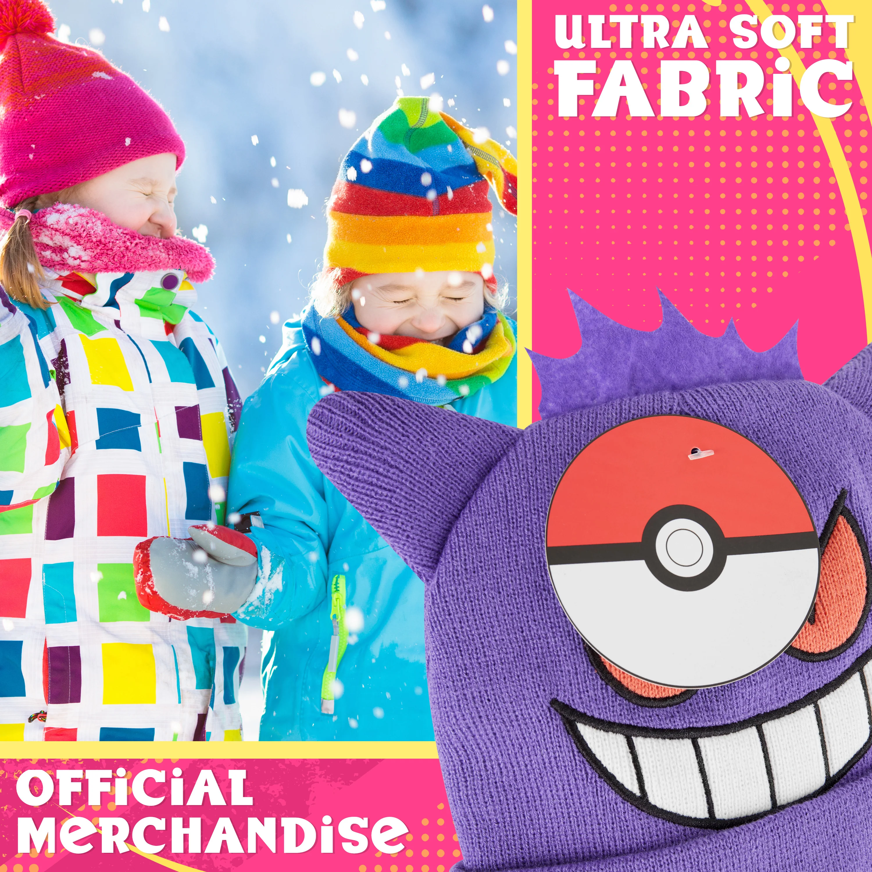 Pokemon Beanie Hat for Kids - Warm Cosy Knitted Winter Hats for Kids One Size - Anime Gifts for Kids - Image 4