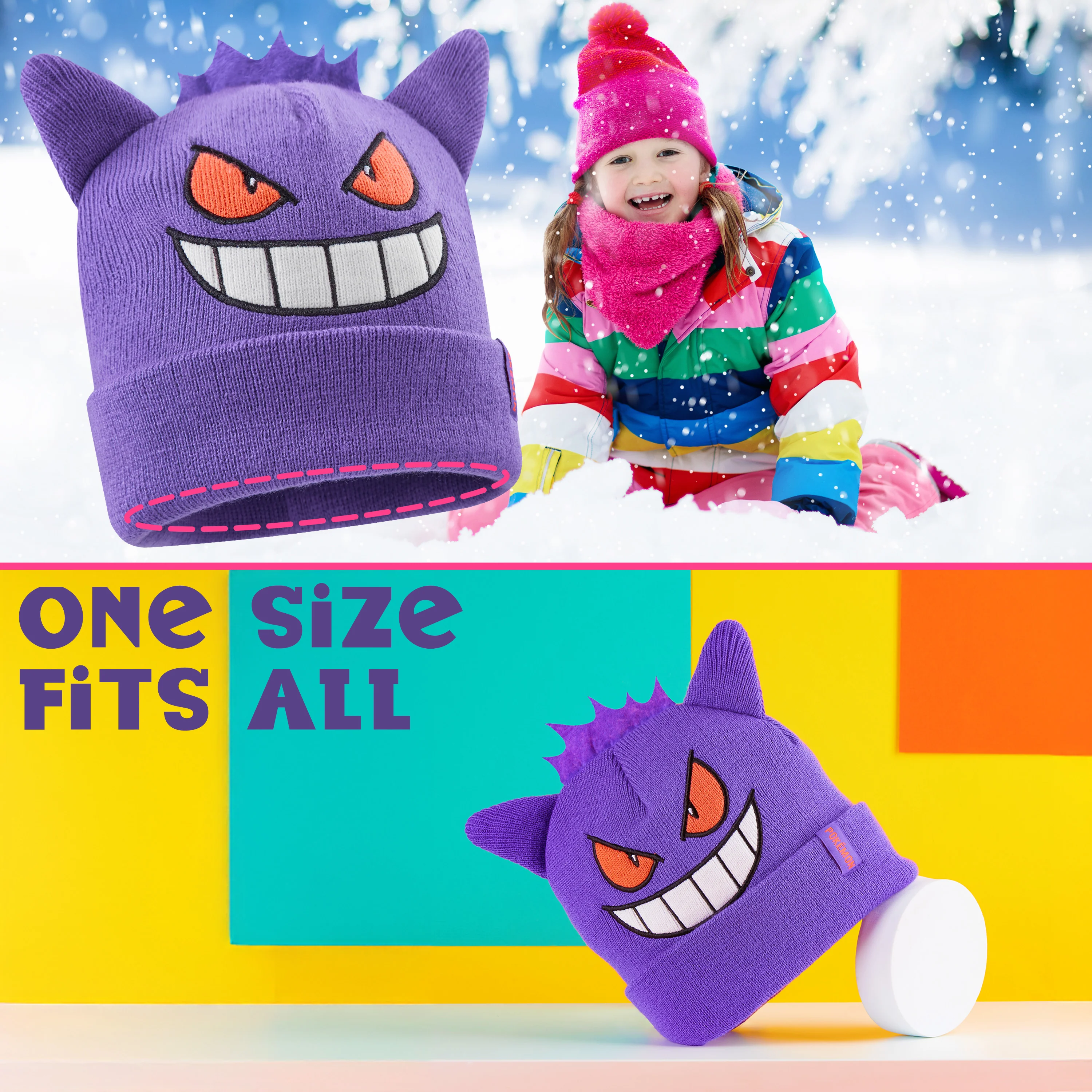 Pokemon Beanie Hat for Kids - Warm Cosy Knitted Winter Hats for Kids One Size - Anime Gifts for Kids - Image 6