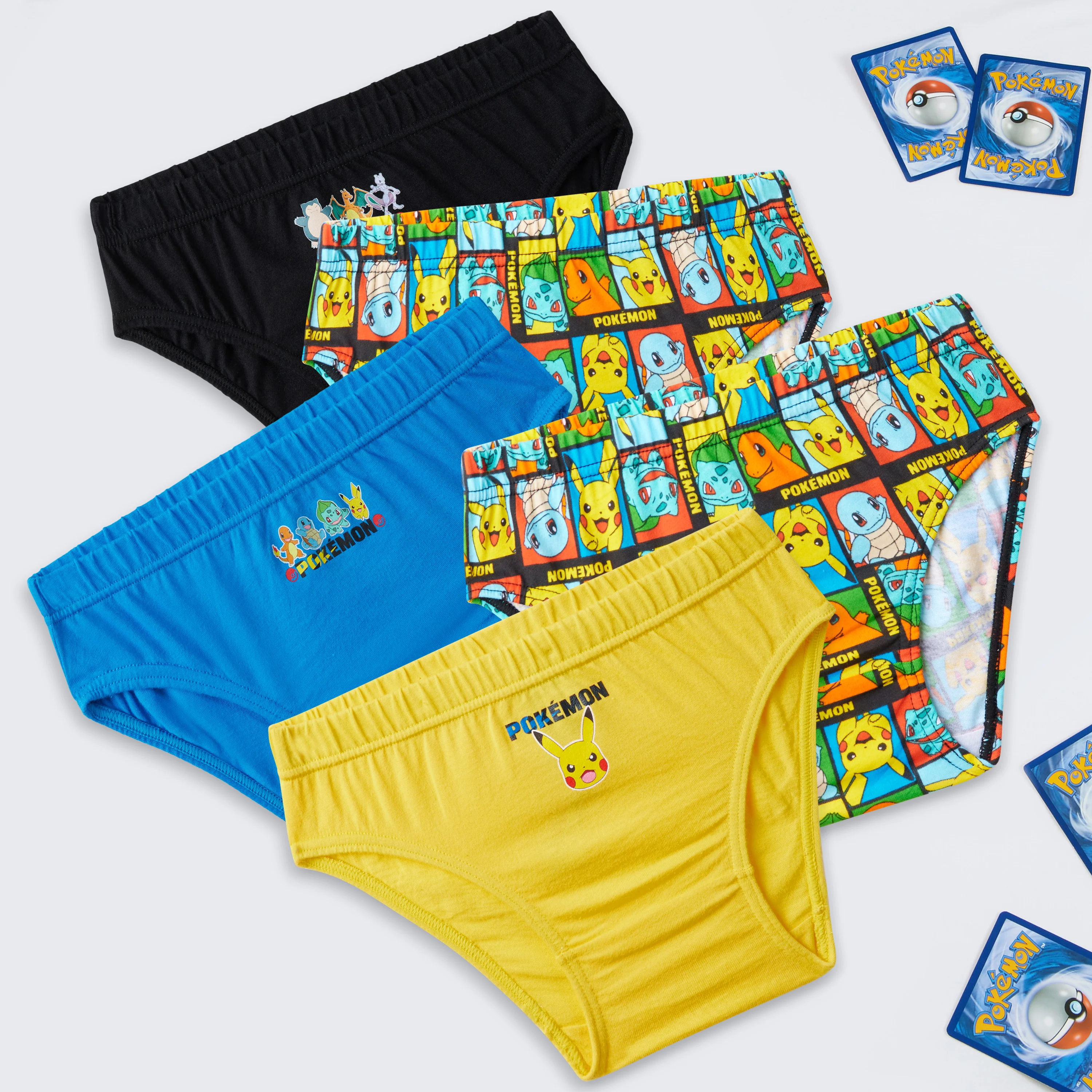 Pokemon Boys Briefs, Comfortable Cotton Breathable Underwear Pack of 5 Kids Underpants - Image 3