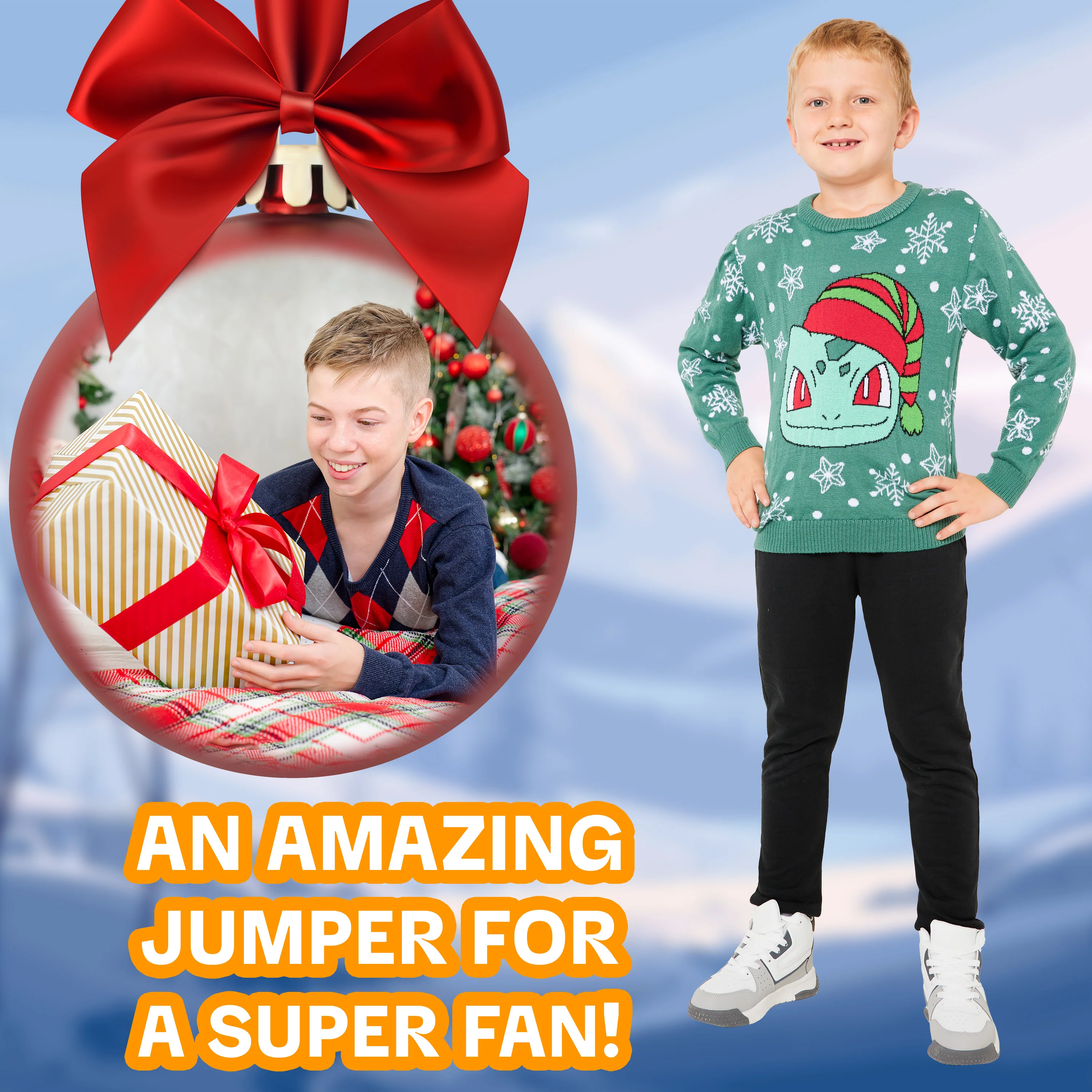 Pokemon Boys Christmas Jumper, Cosy Knitted Xmas Sweater - Gifts for Boys - Image 4