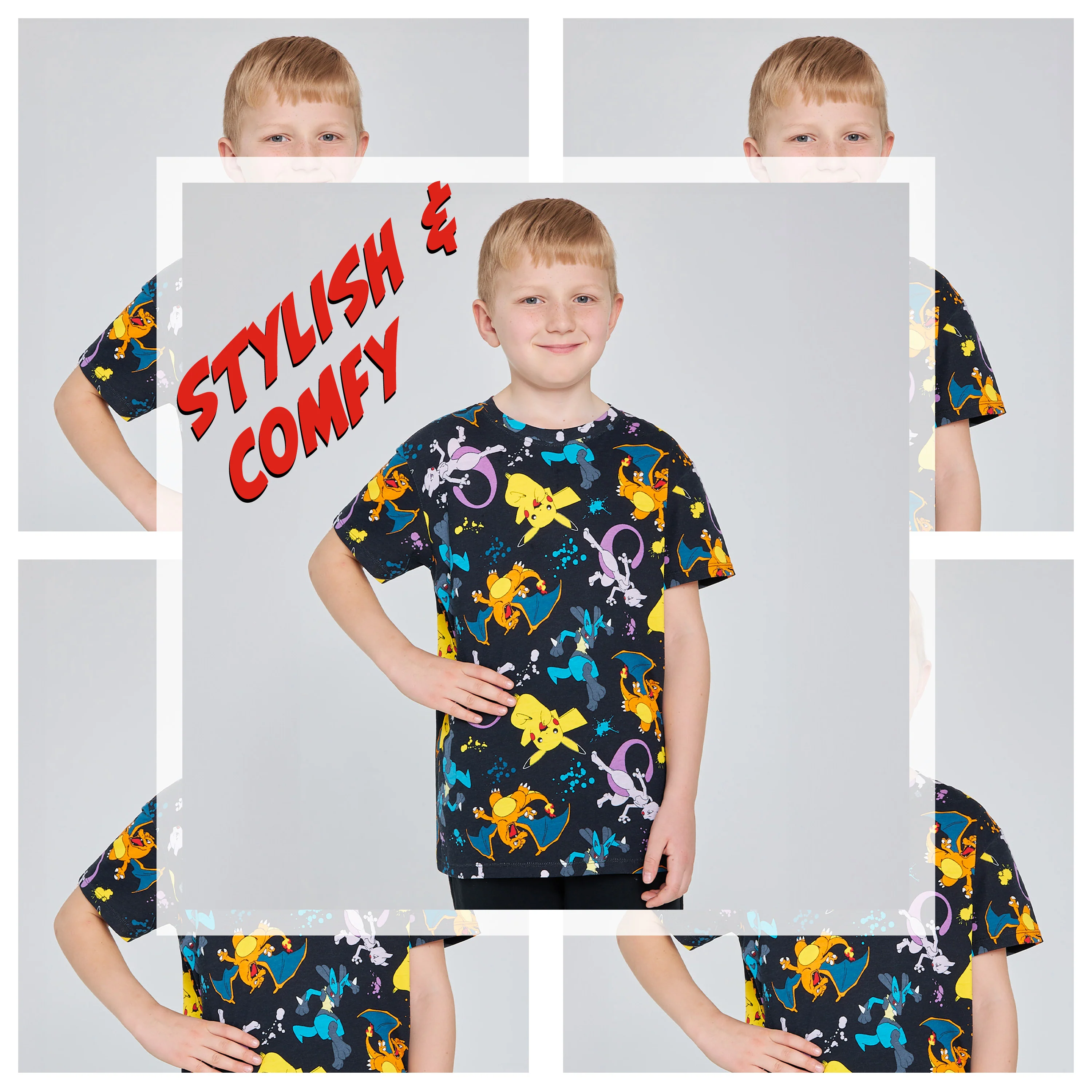 Pokemon Boys Crew Neck T-Shirts, Soft Breathable Material Pack of 2 - Boys Gifts - Image 3