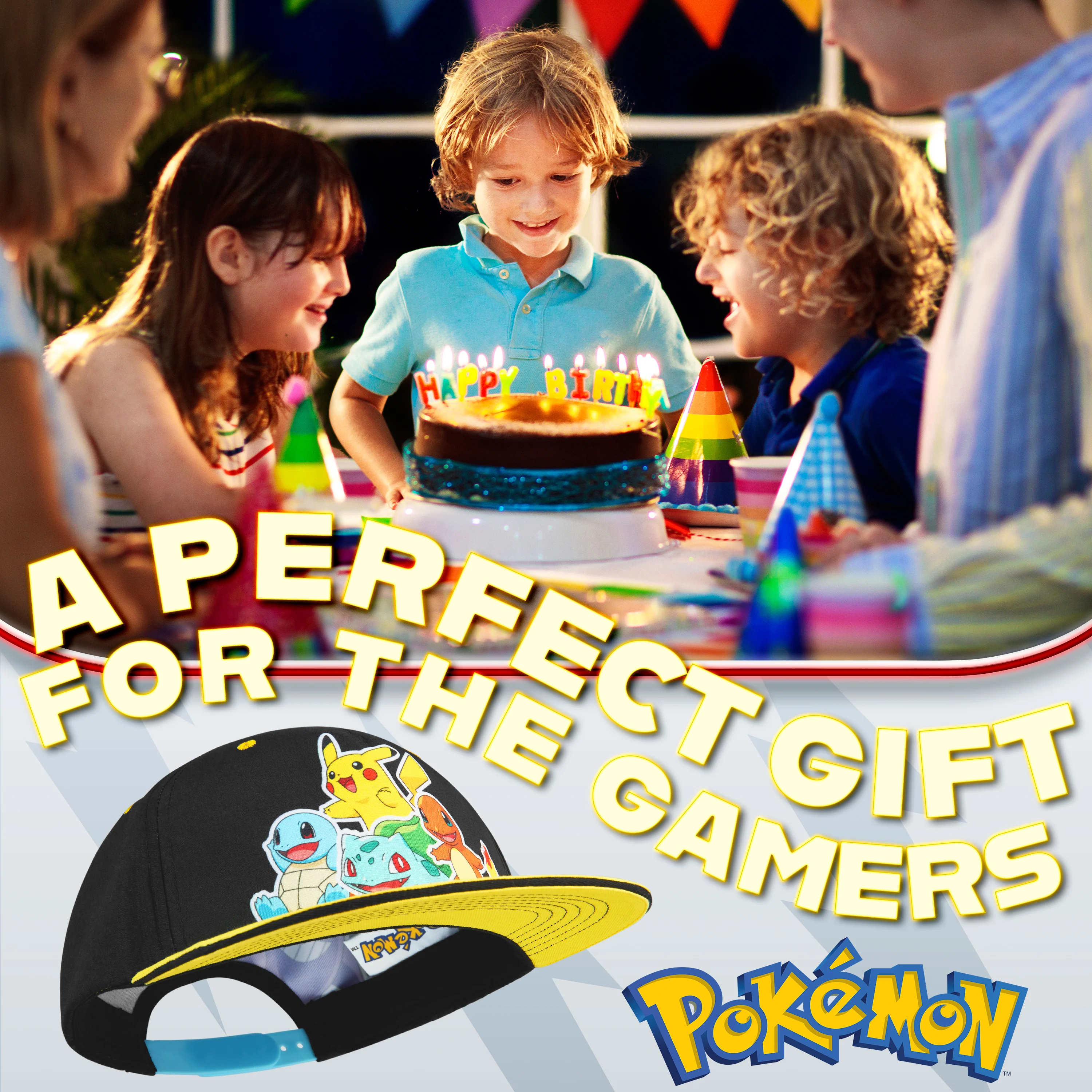 Pokémon Boys & Girls Baseball Cap, Summer Accessories, Pokémon Gifts - Image 3
