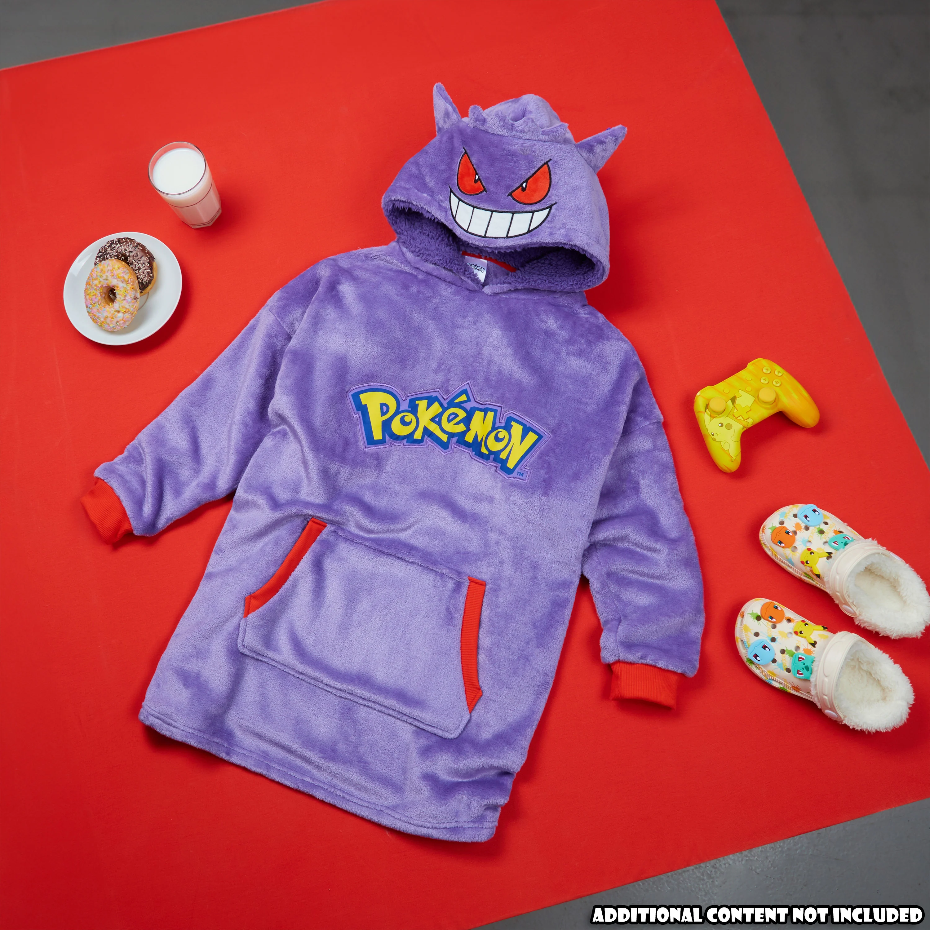 Pokemon Boys Oversized Fleece Hoodie with Sherpa-Lined Hood - Anime Gifts - Image 2