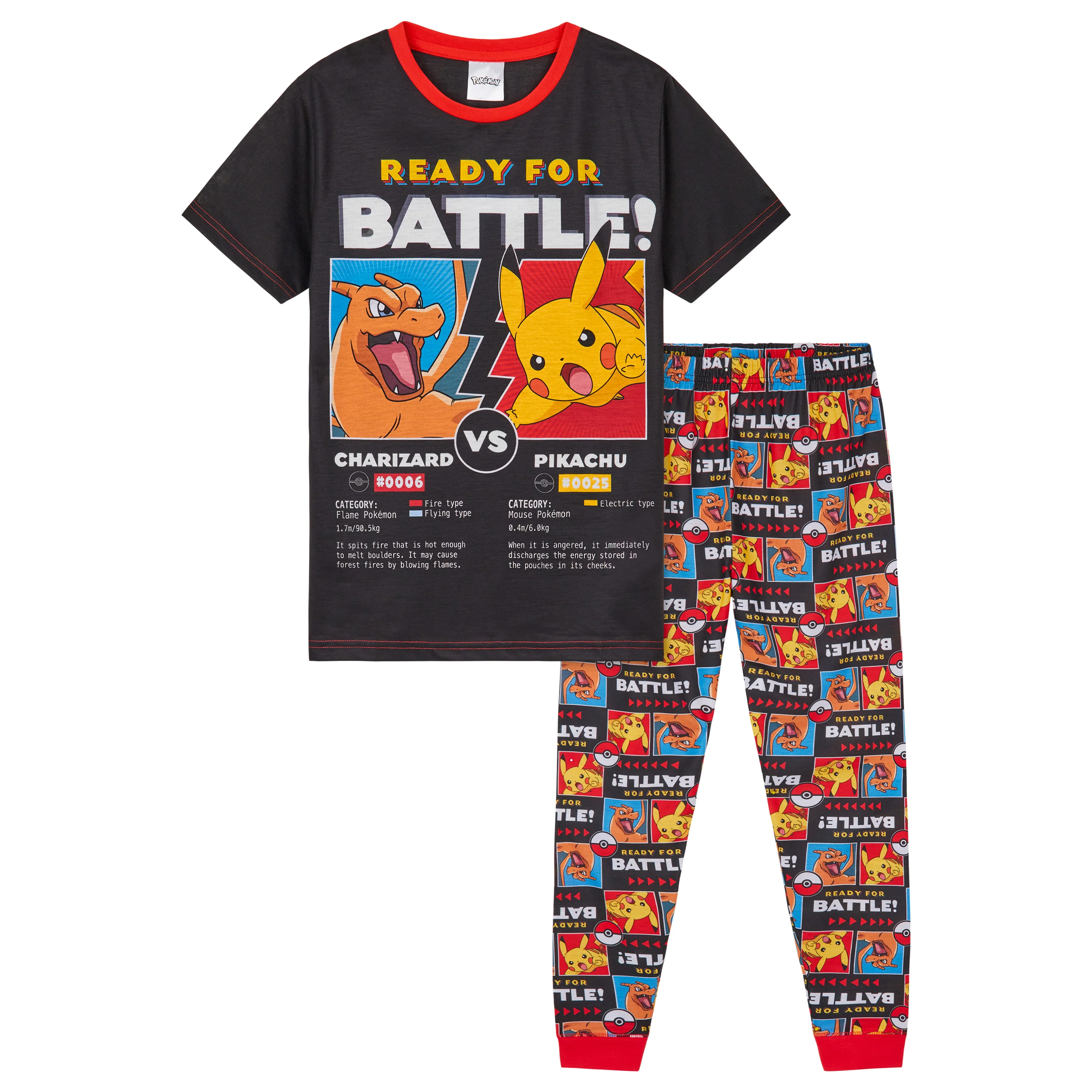 Pokemon Boys Pyjamas Set - Lounge Wear T-Shirt and Long Bottoms