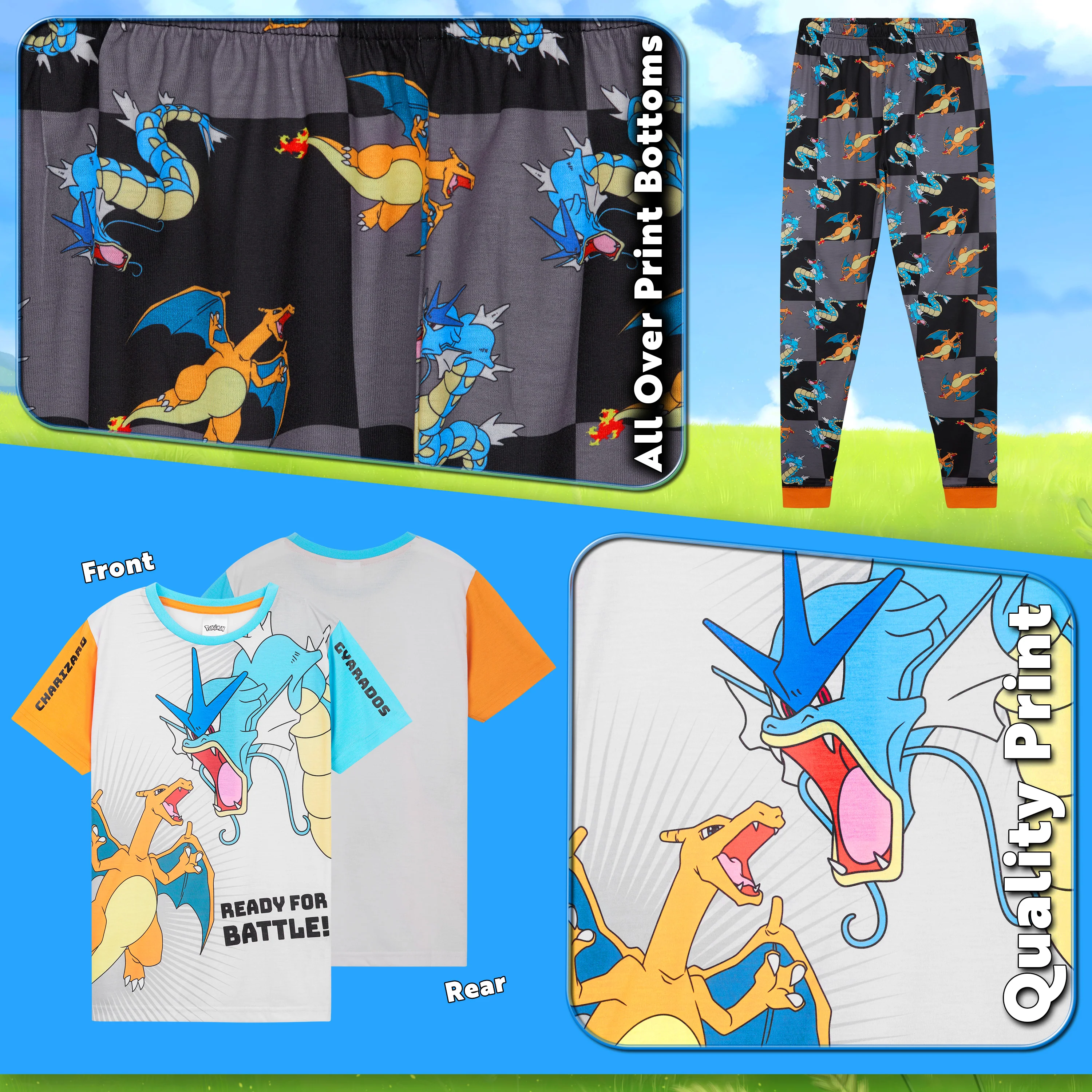 Pokemon Boys Pyjamas Set - Lounge Wear T-Shirt and Long Bottoms Teenagers Kids PJs - Image 5