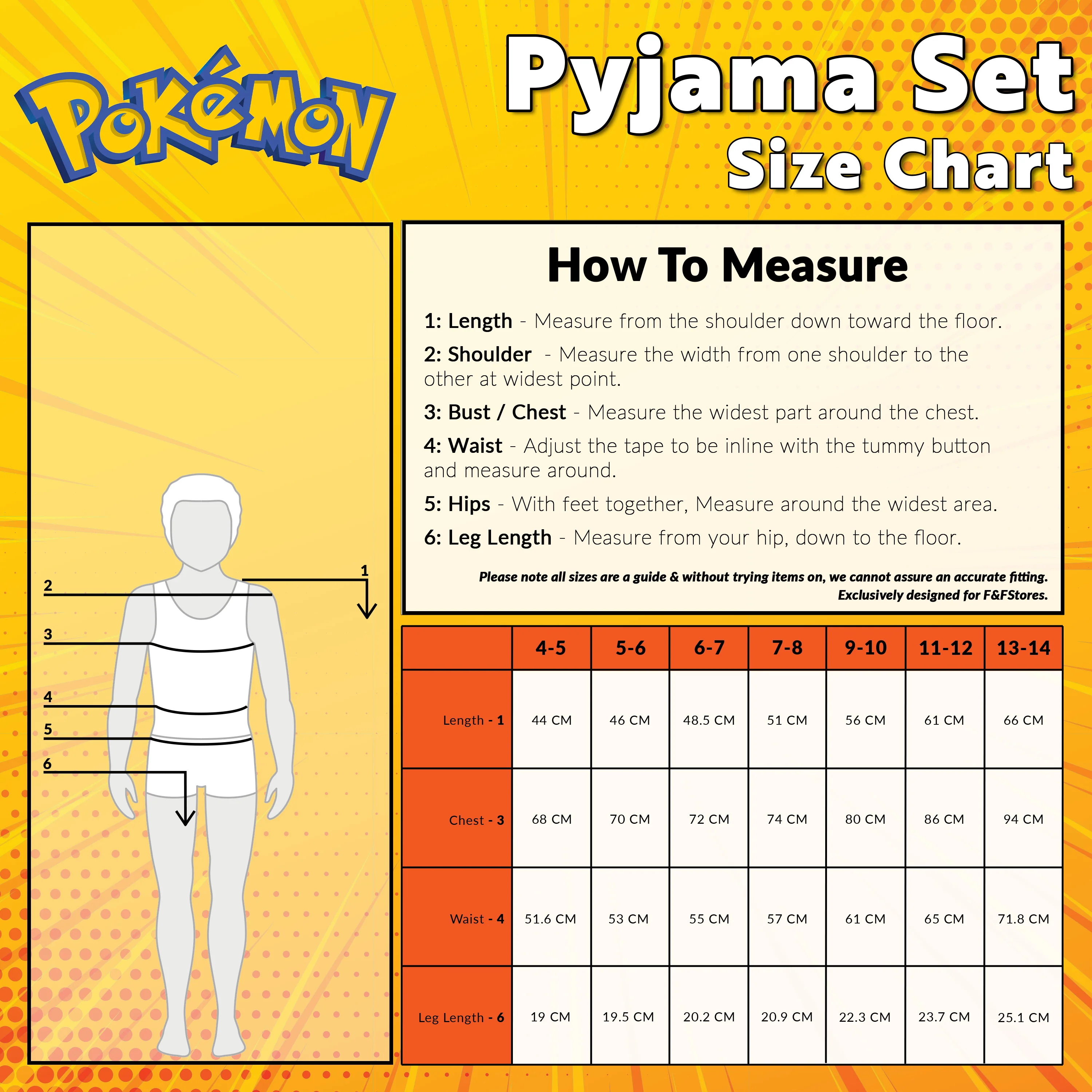 Pokemon Boys Short Pyjamas Set, Breathable Lounge Wear - Black/Yellow - Image 6