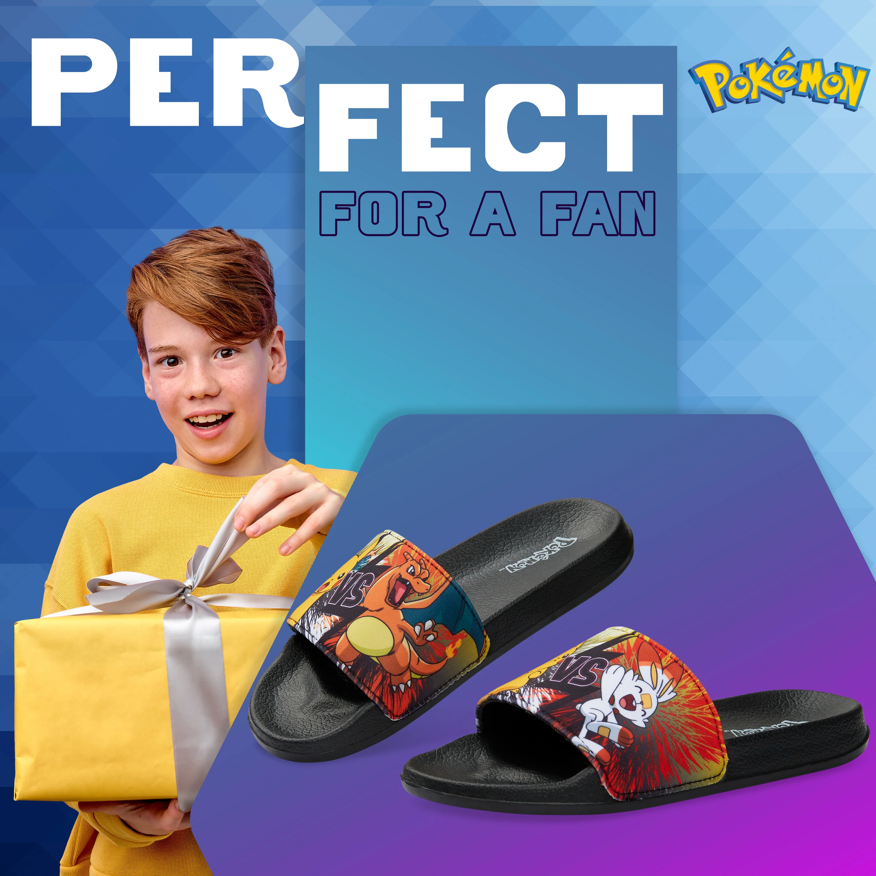 Pokemon Boys Sliders, Beach or Pool Shoes for Kids - Gamer Gifts - Image 3