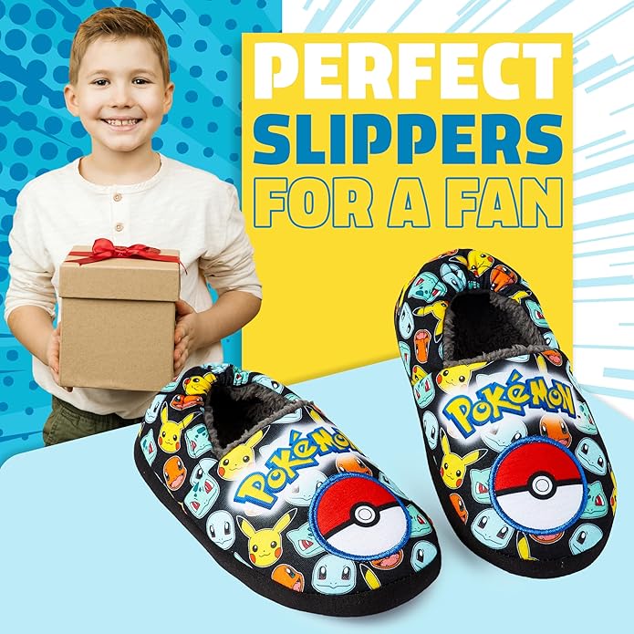 Pokemon Boys Slippers Boot Slippers Pikachu Bulbasaur Soft Kids Shoes Non Slip - Image 2