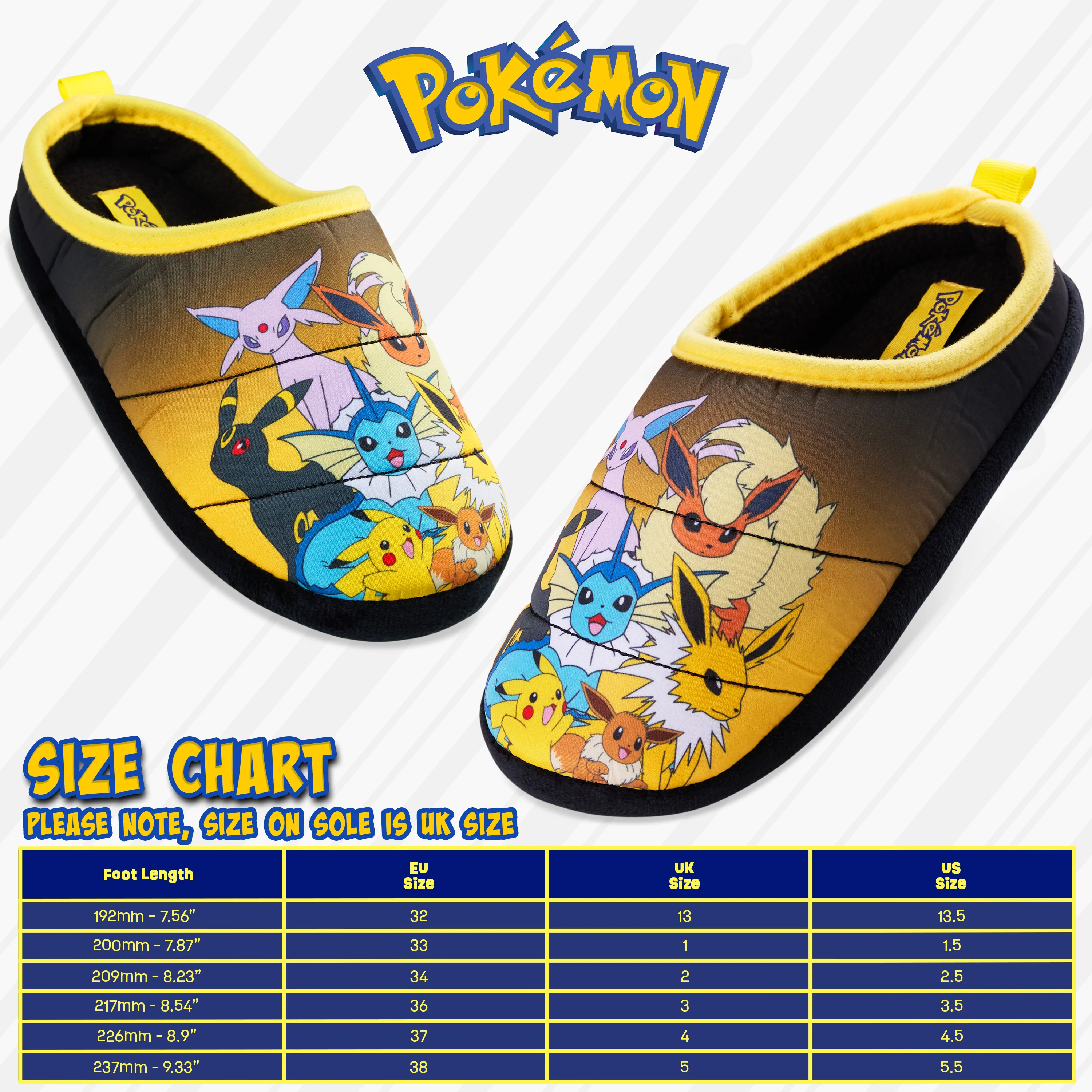 Pokemon Boys Slippers, Cosy Slip on House Shoes with Non Slip Sole - Gifts for Gamers - Image 6