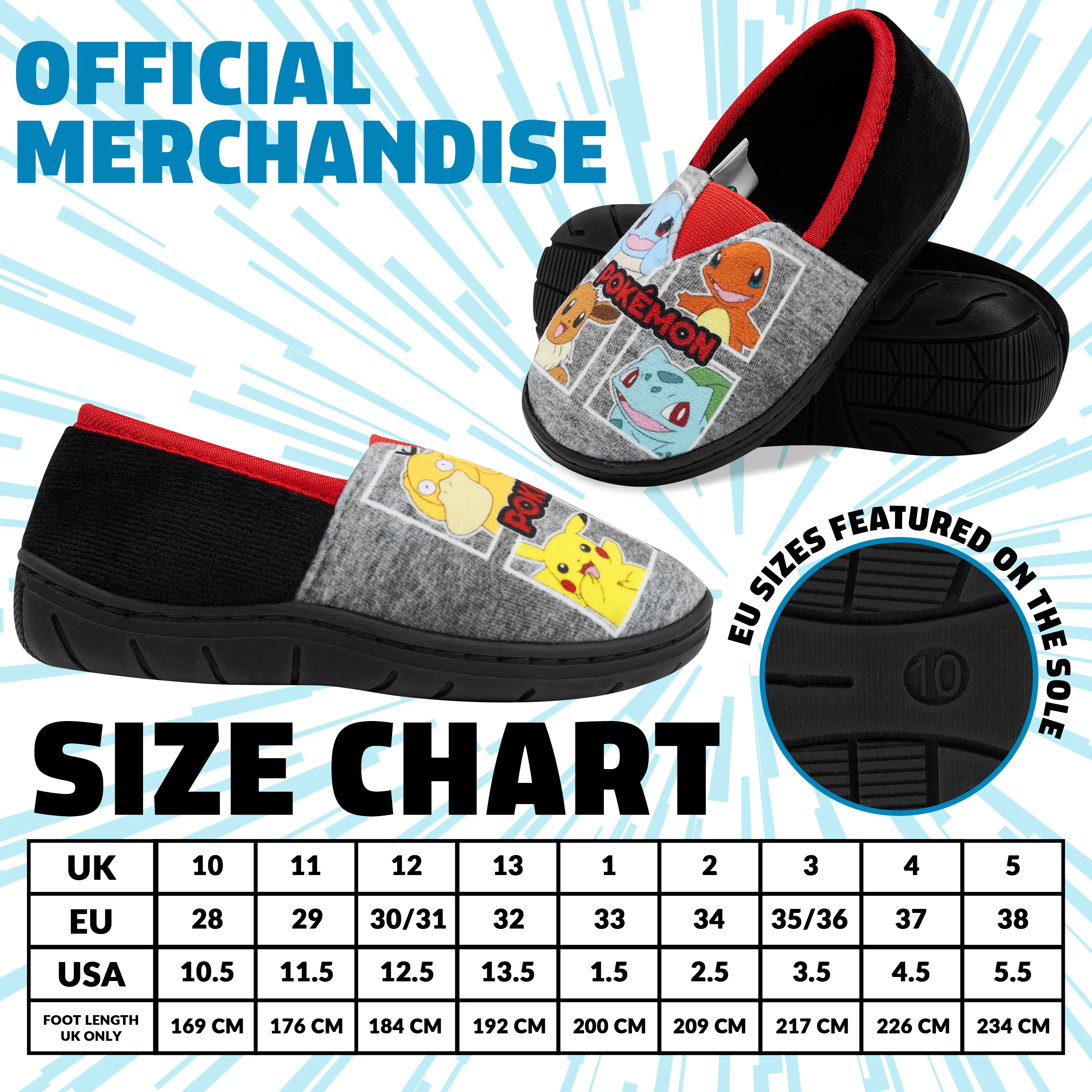 Pokemon Boys Slippers Pikachu Bulbasaur SoftNon Slip House Shoes - Image 6