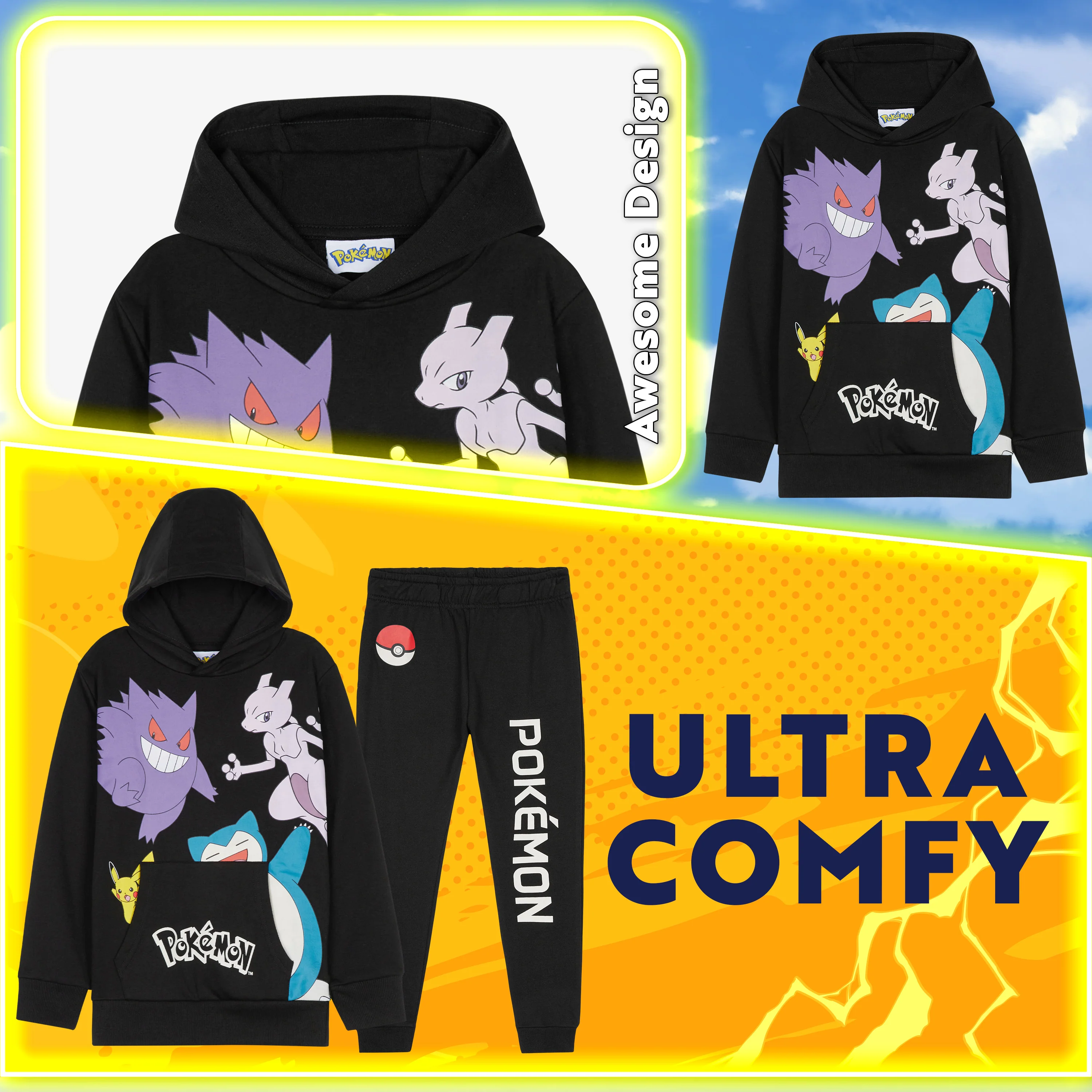 Pokemon Boys Tracksuit Set, Comfy Loungewear Activewear - Anime Gifts for Boys - Image 5