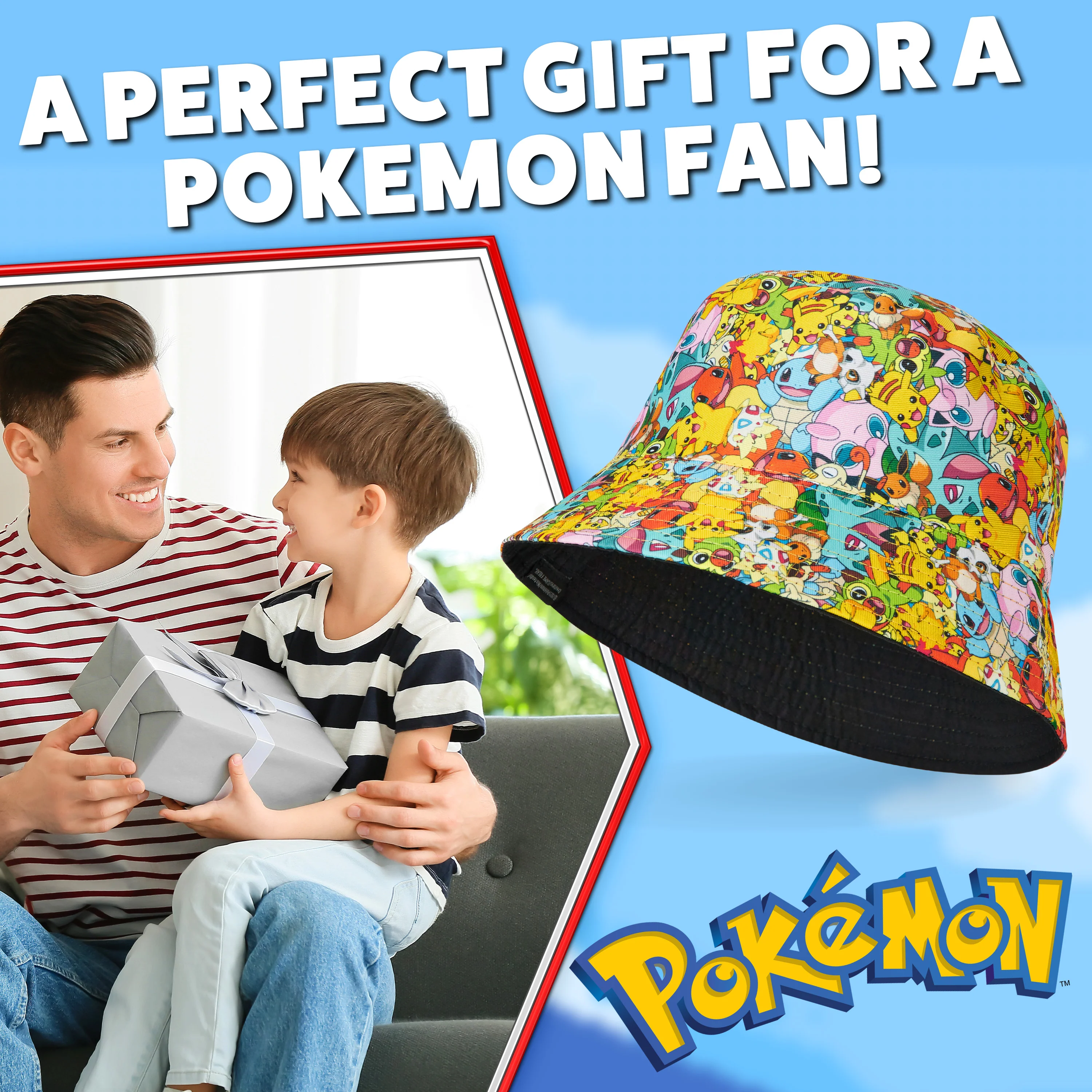 Pokemon Bucket Hat for Kids, All Over Print Bucket Hat - Image 4