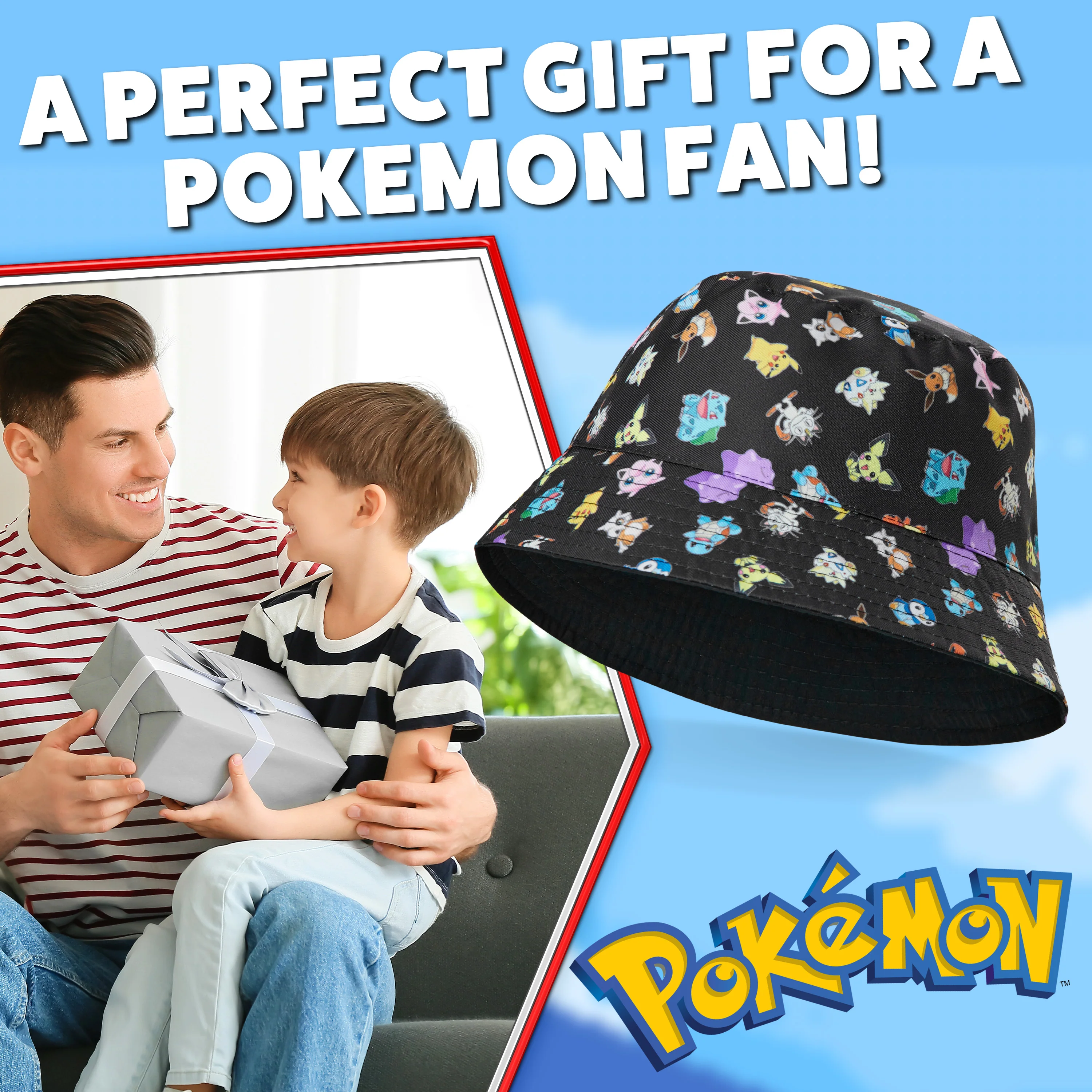 Pokemon Bucket Hat for Kids, All Over Print Pokemon Gifts - Image 4