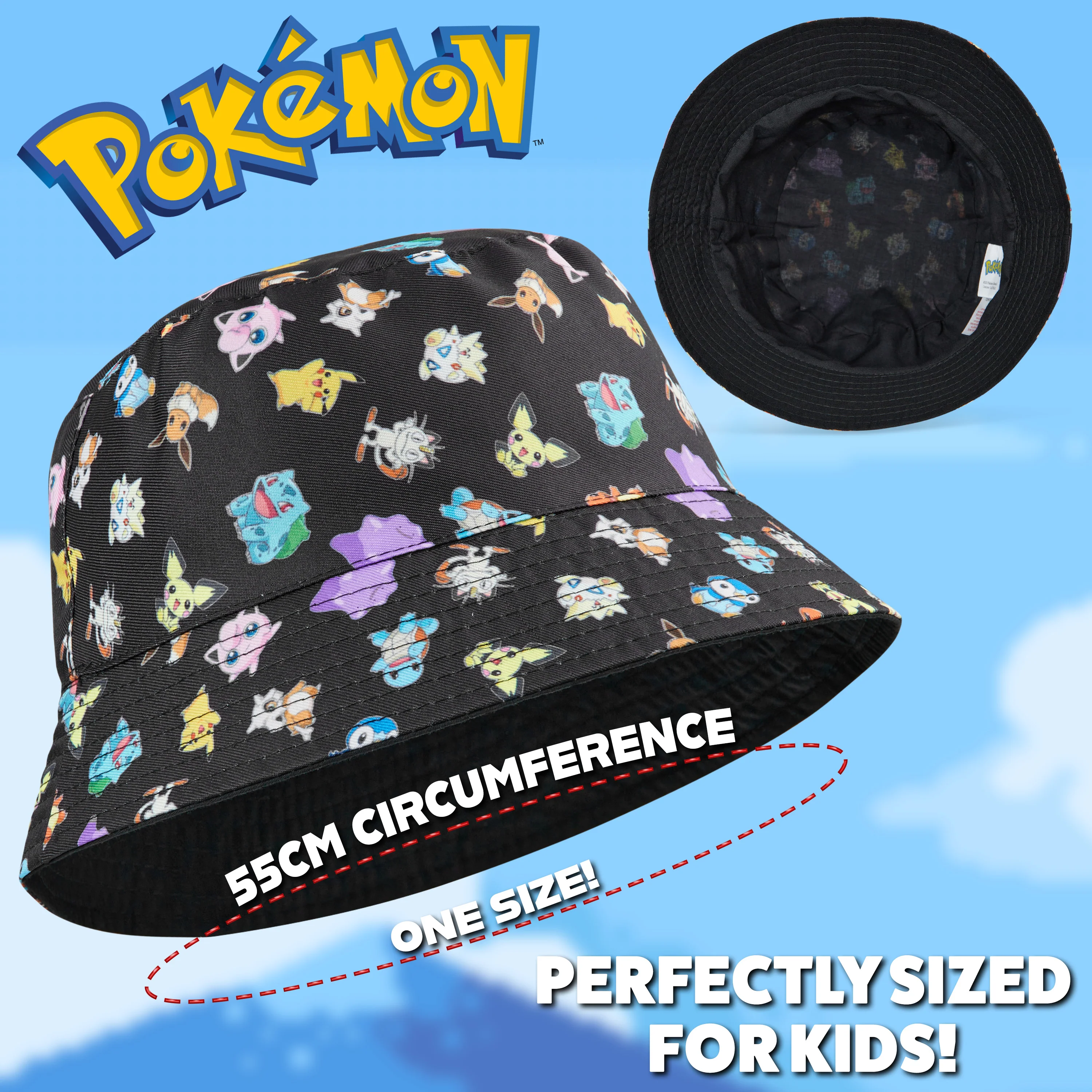 Pokemon Bucket Hat for Kids, All Over Print Pokemon Gifts - Image 6