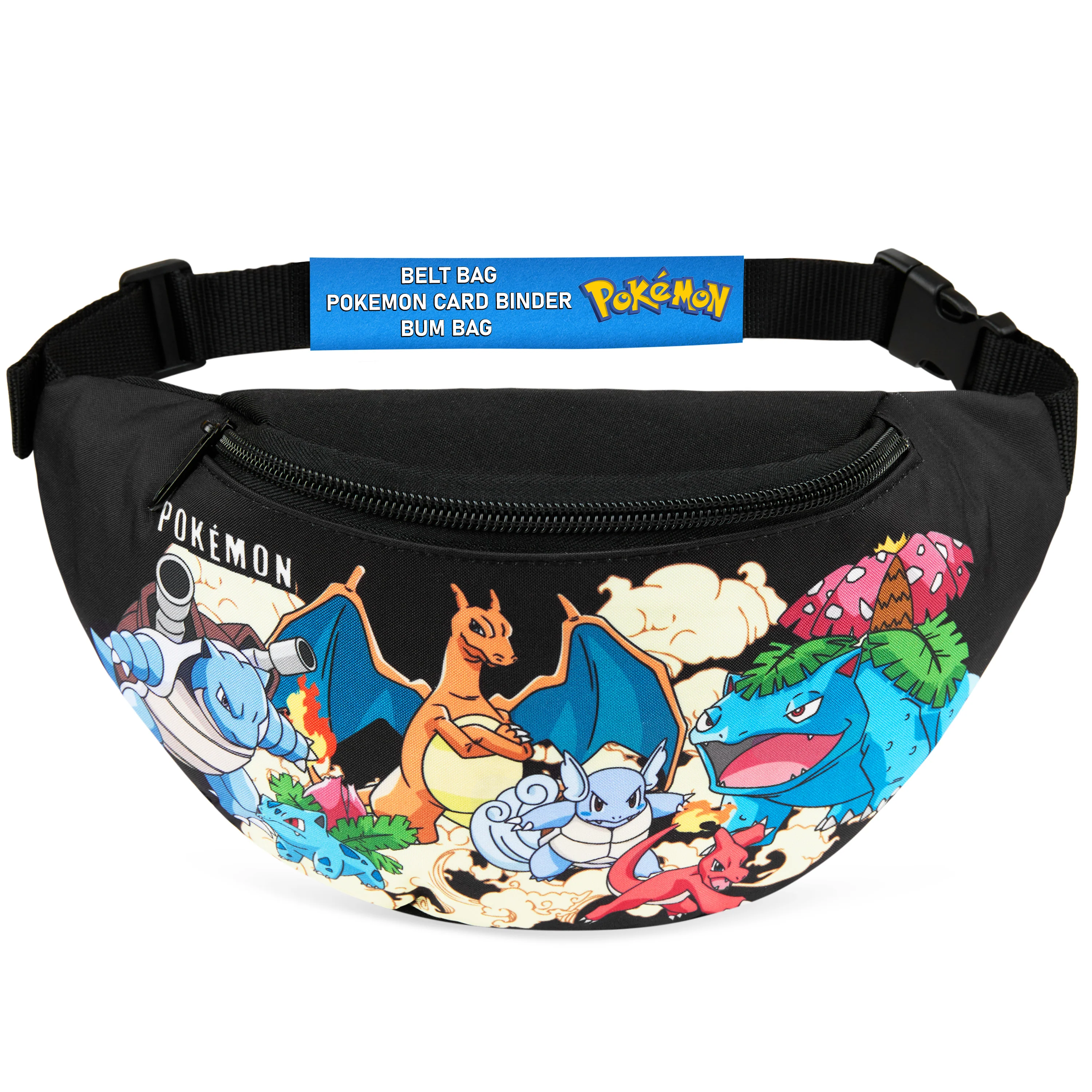 Pokemon Bum Bag for Kids Teenagers Fanny Pack Waist Bag Travel Pouch Lightweight for Travel Sports Holiday School Anime Gifts for Boys
