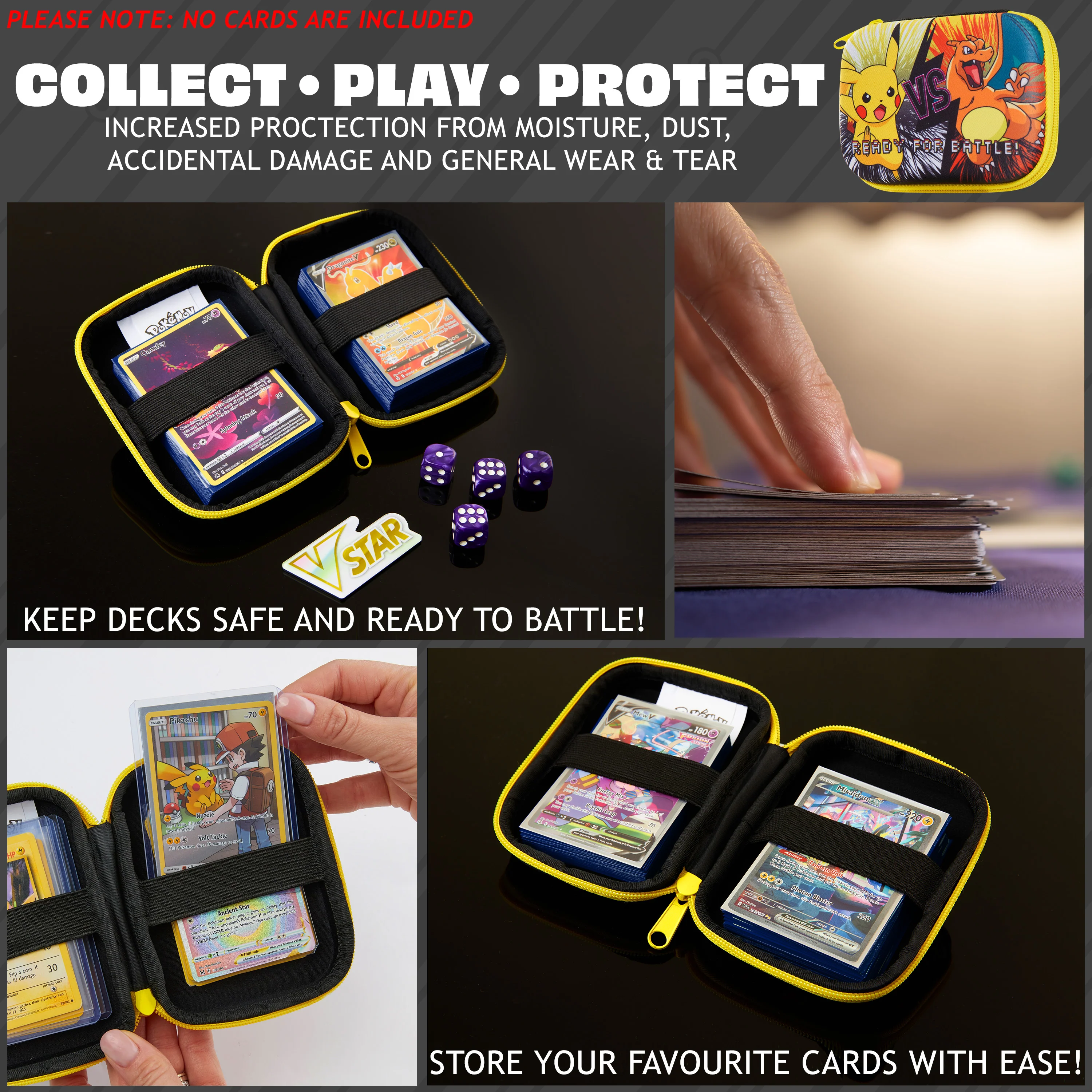 Pokemon Card Box, Playing Card Case Travel Storage Case Holds 200+ Cards - Image 6