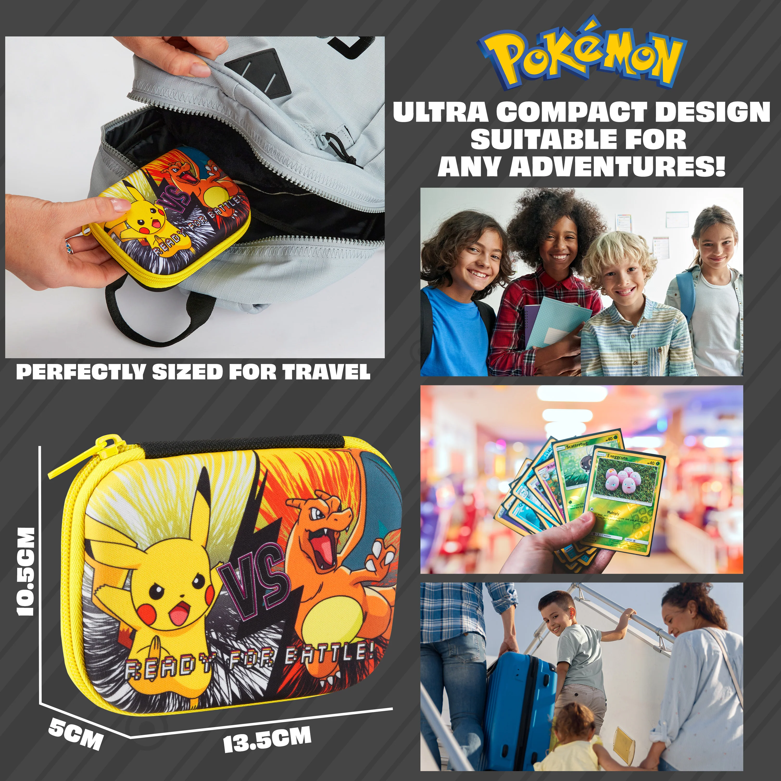 Pokemon Card Box, Playing Card Case Travel Storage Case Holds 200+ Cards - Image 7
