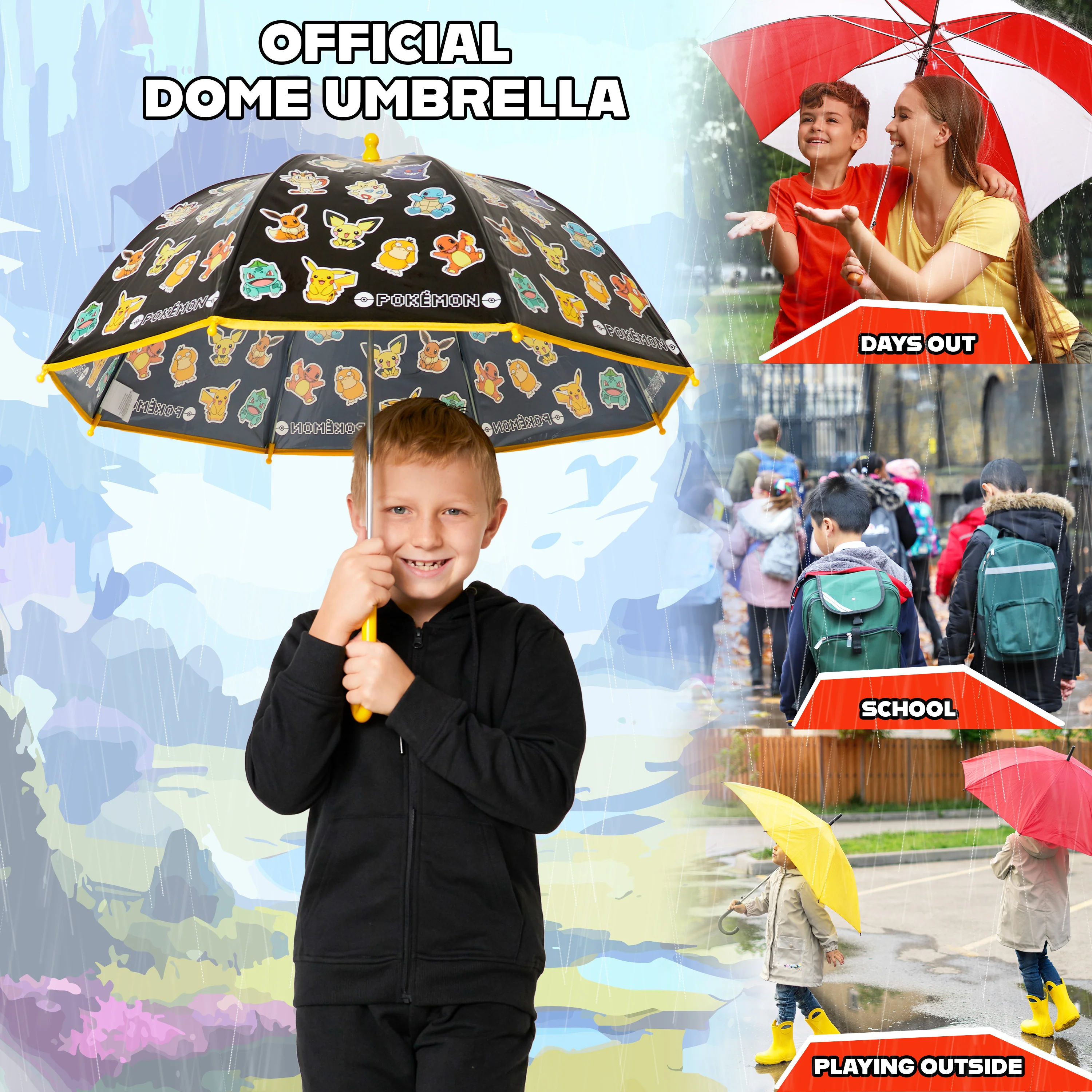 Pokemon Dome Umbrella for Kids - Image 3