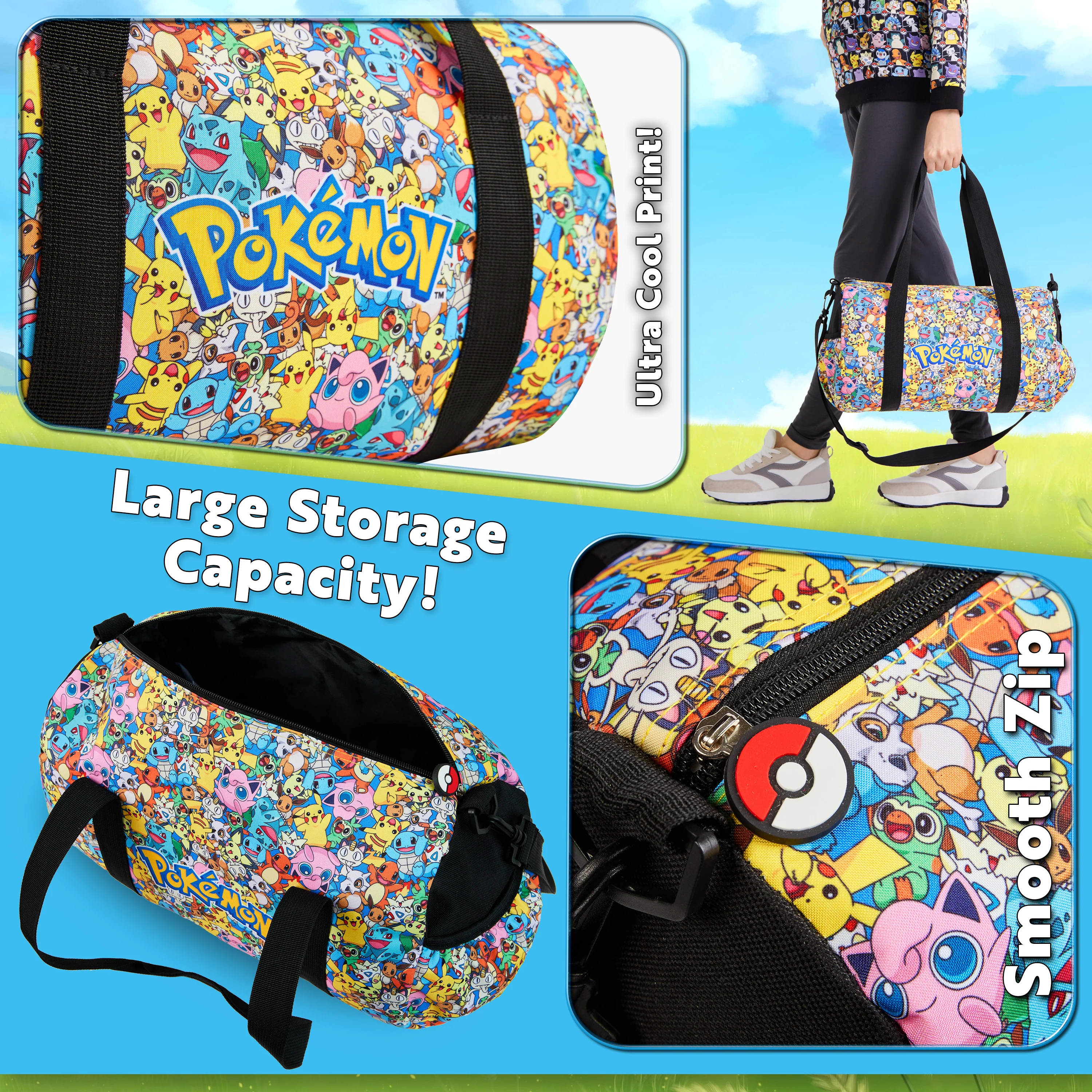 Pokemon Duffle Bag for Kids, Gym Bag or Travel Duffle Bag for Kids - Image 5