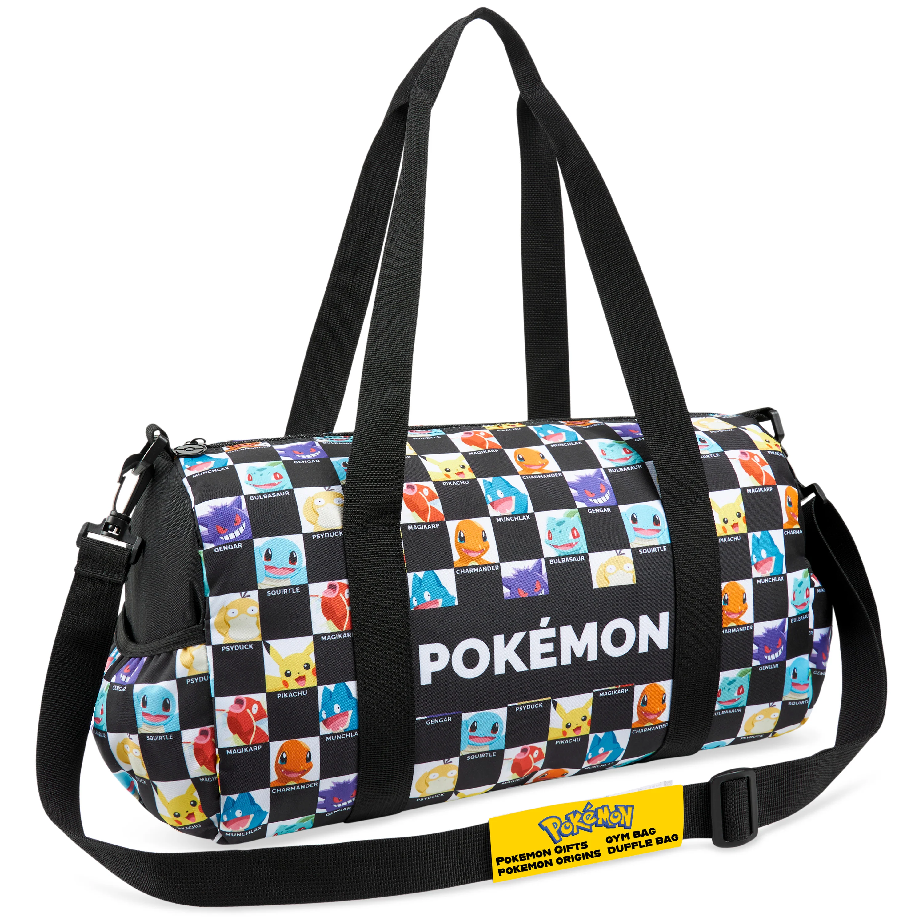 Pokemon Duffle Bag for Kids & Teenagers Pikachu Bag Spacious Overnight Football Kit Weekend Anime Travel Bag for Holiday Sports PE Travel Essentials