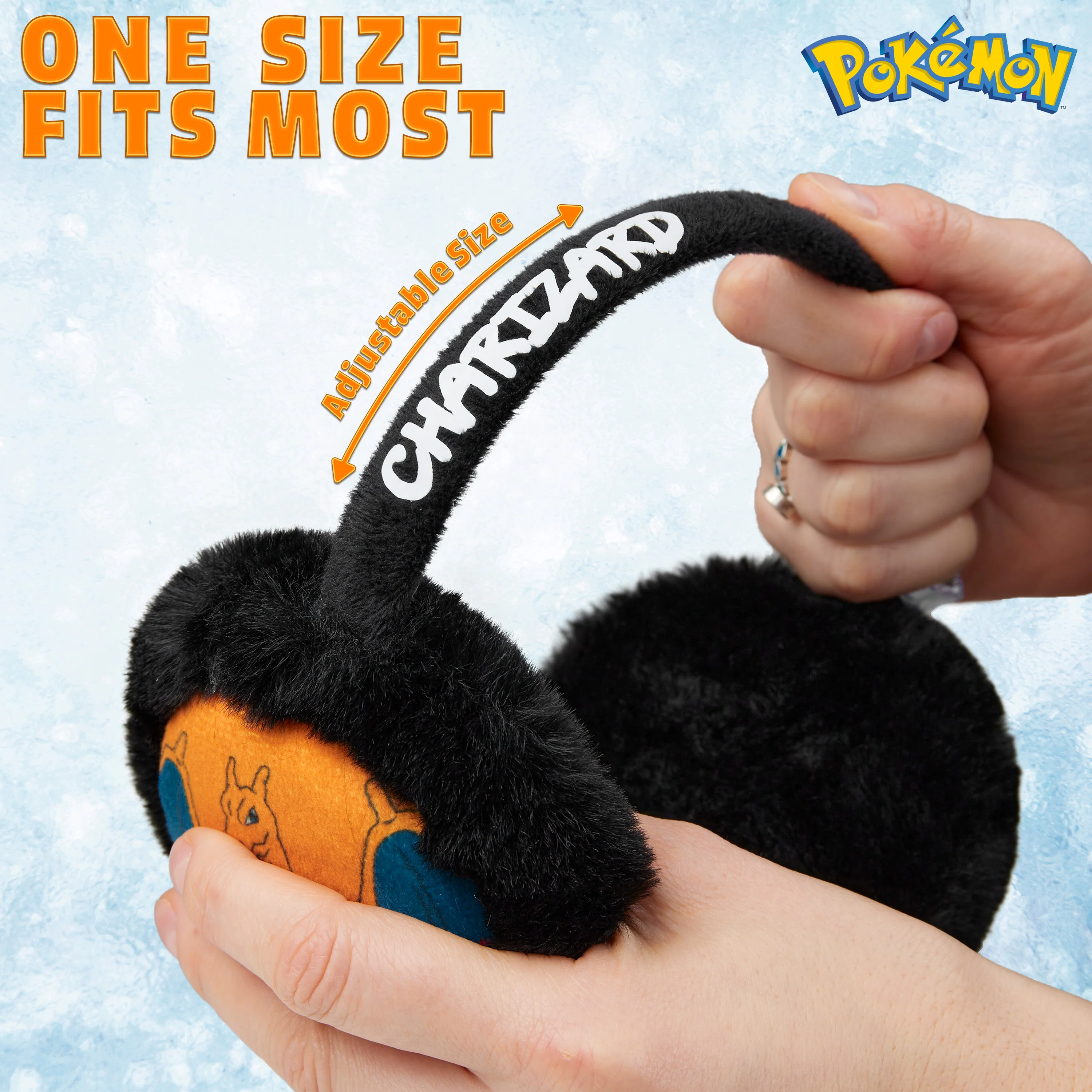 Pokemon Ear Muffs Kids - Winter Accessories Warm Cosy Earmuffs - (Charizard) - Image 6