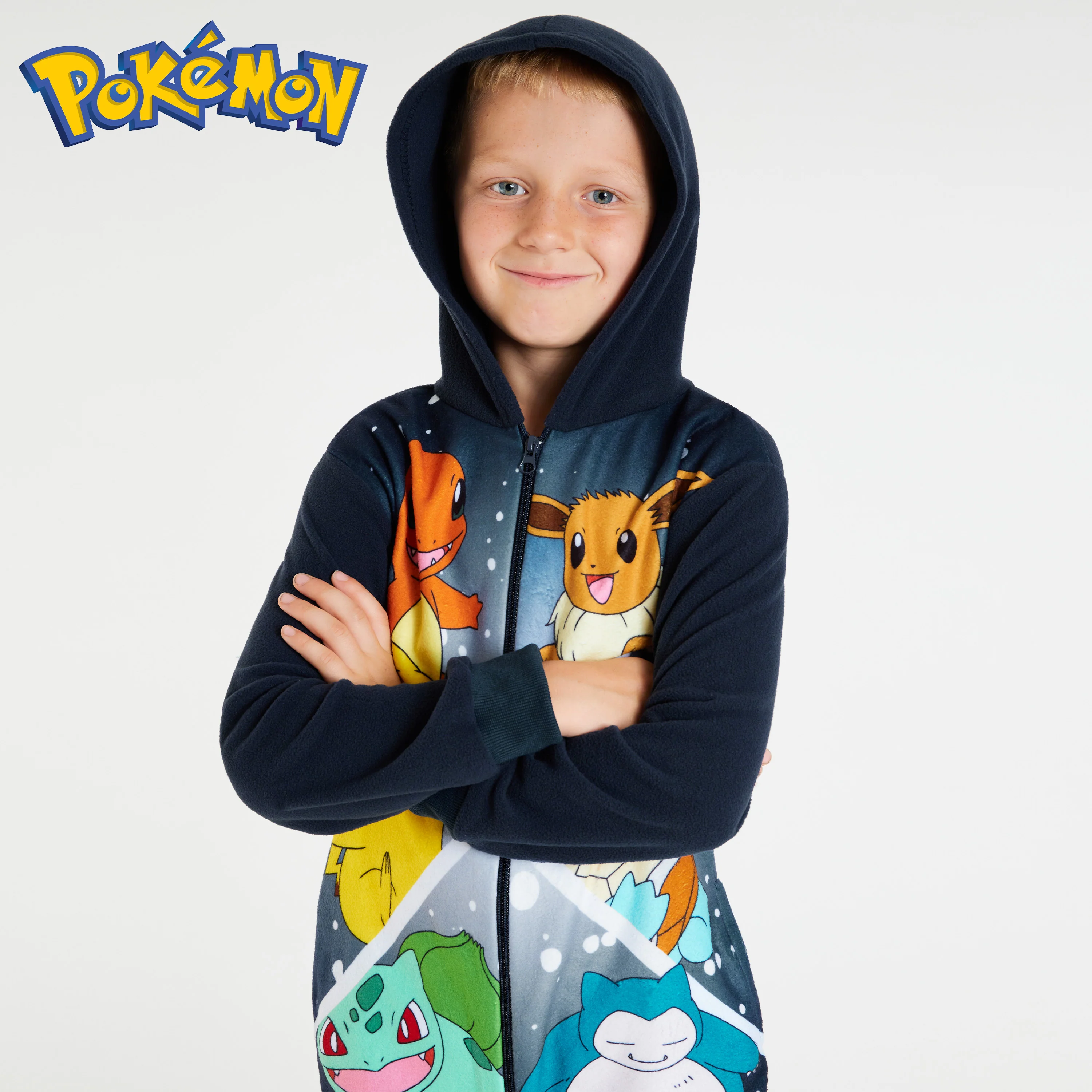 Pokemon Fleece Onesie for Boys - Multicolored Comfy Loungewear - Image 3
