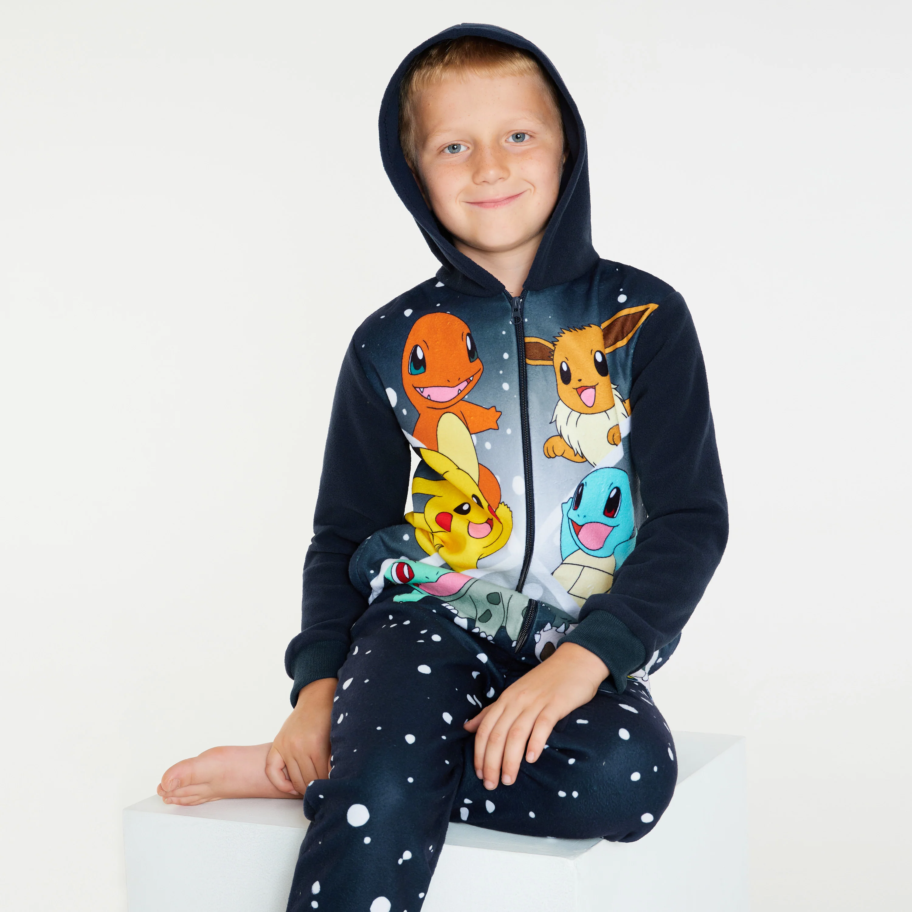 Pokemon Fleece Onesie for Boys Warm Hooded Onesie for Kids Teenagers 4-14 Years Kids - Image 3