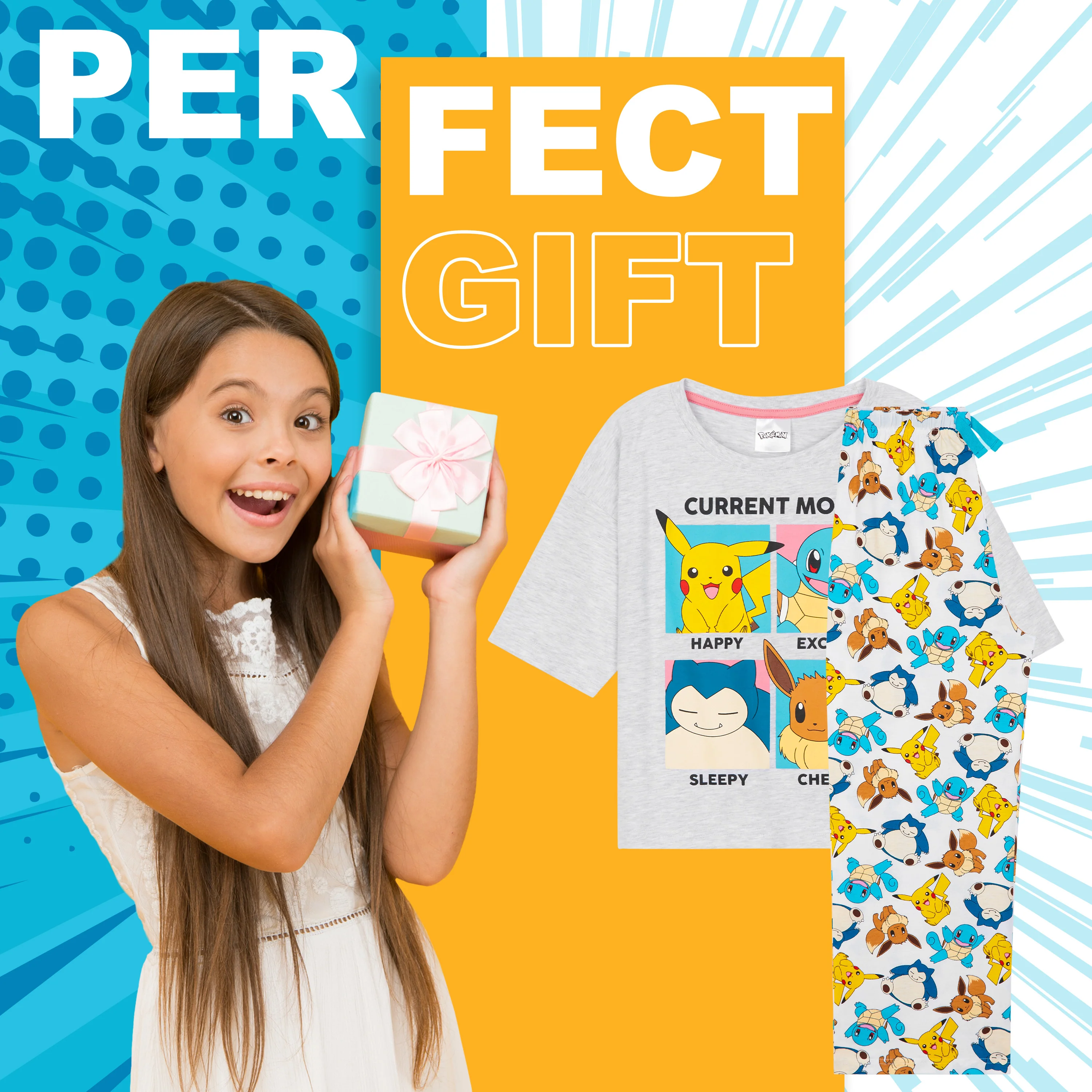 Pokemon Girls Pyjamas Set, Soft Breathable Nightwear - Image 3