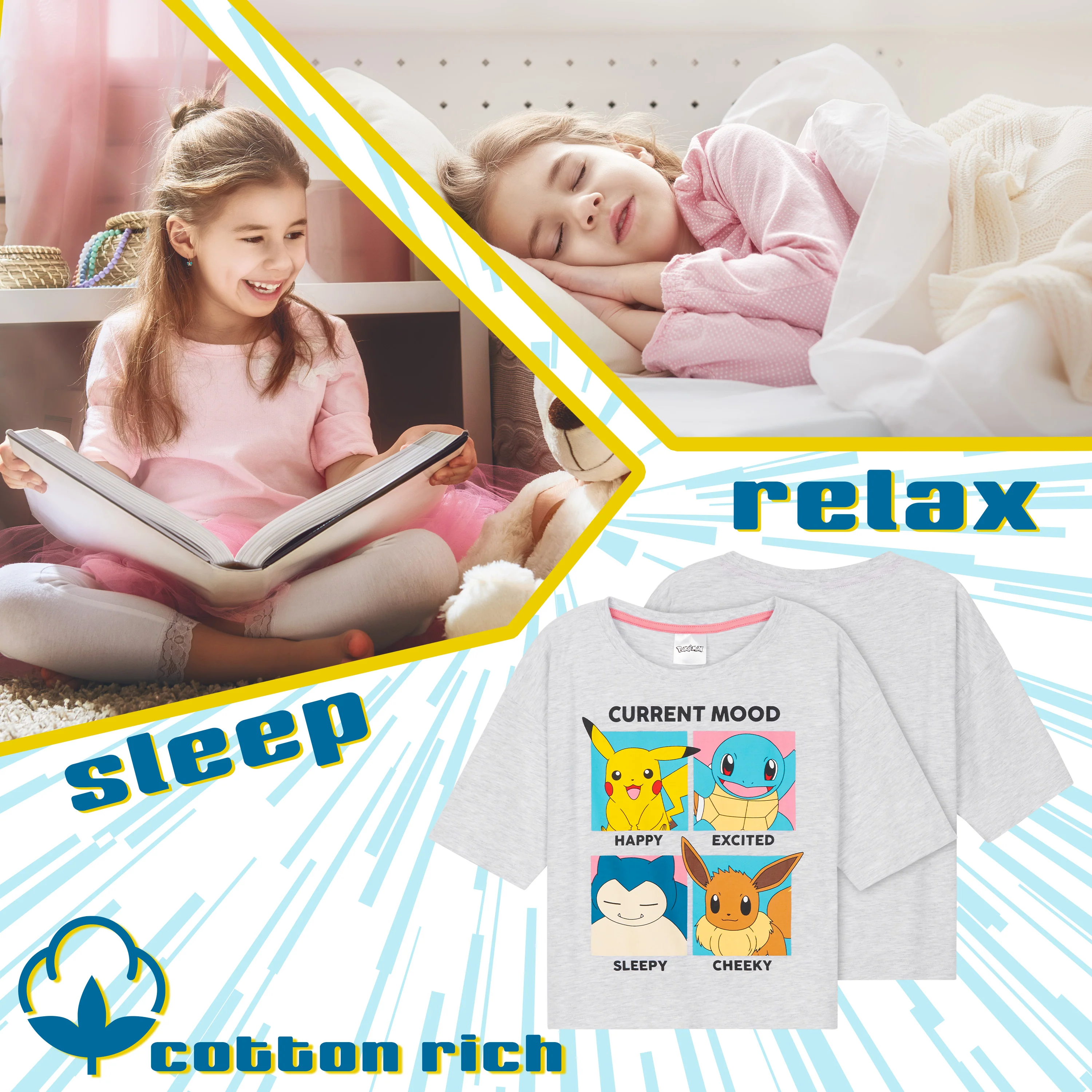 Pokemon Girls Pyjamas Set, Soft Breathable Nightwear - Image 5