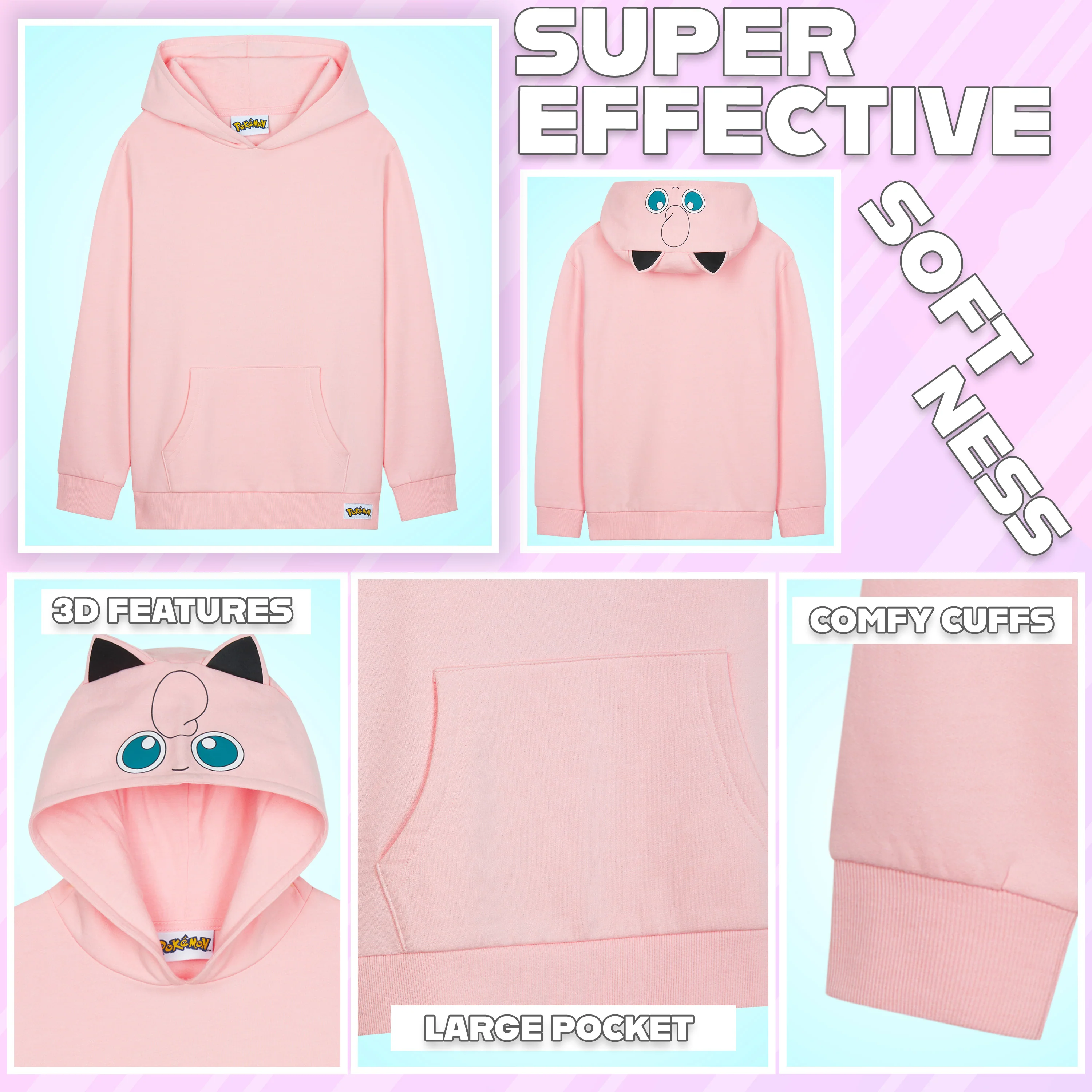 Pokemon Hoodie Boys Teens Hooded Sweatshirt Soft Pikachu Pullover Casual Long Sleeve Jumper Kangaroo Pocket Anime Gifts - Image 4