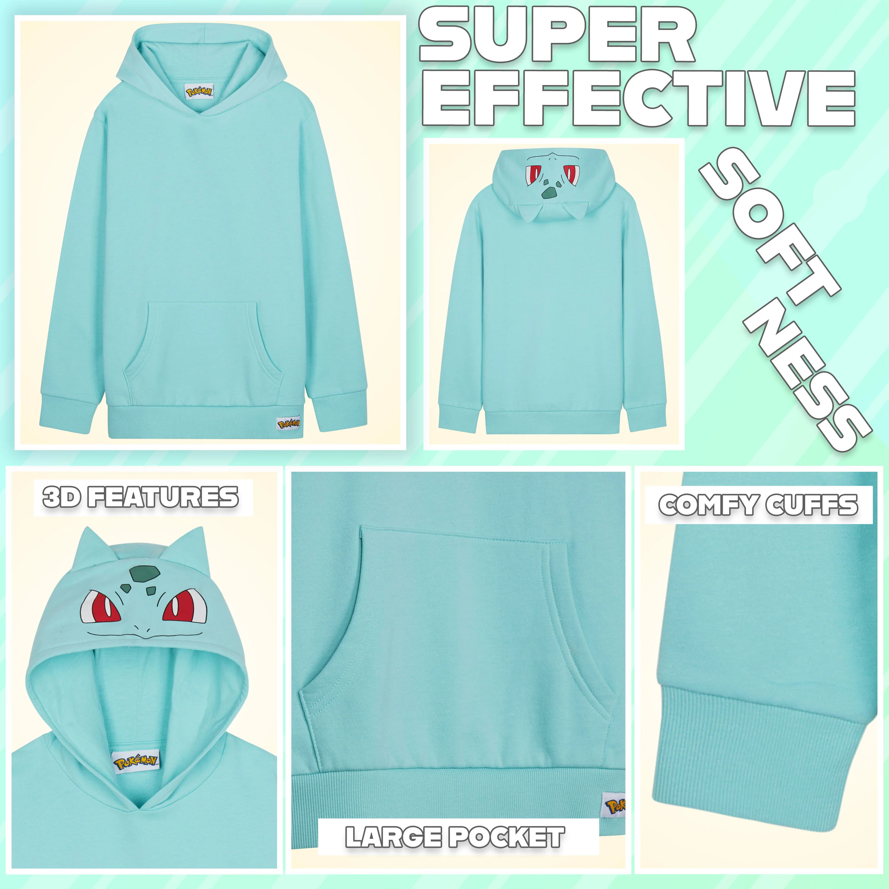 Pokemon Hoodie Boys Teens Hooded Sweatshirt Soft Pikachu Pullover Casual Long Sleeve Jumper Kangaroo Pocket Anime Gifts - Image 4