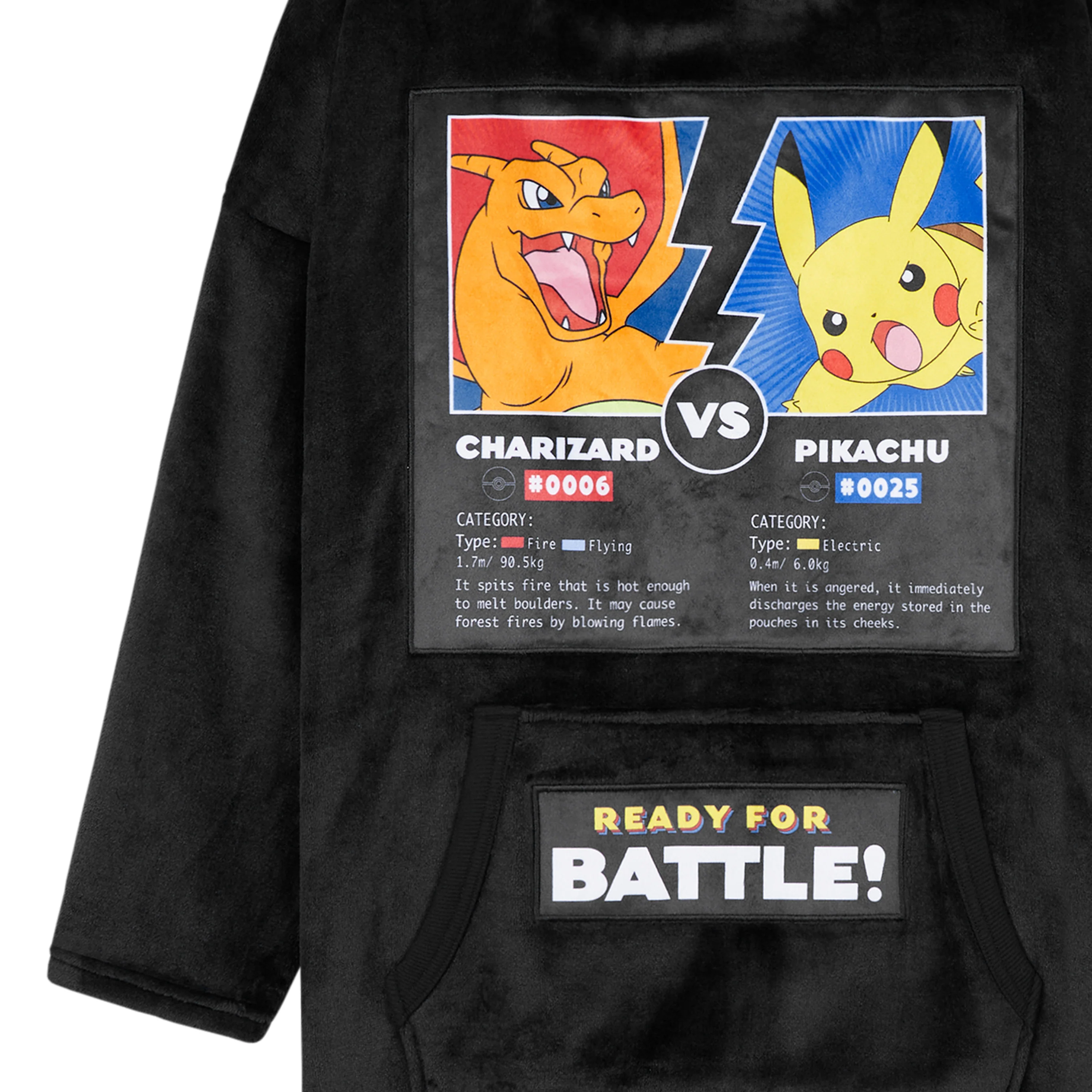 Pokemon Boys Oversized Fleece Hoodie with Sherpa-Lined Hood - Anime Gifts - Image 3