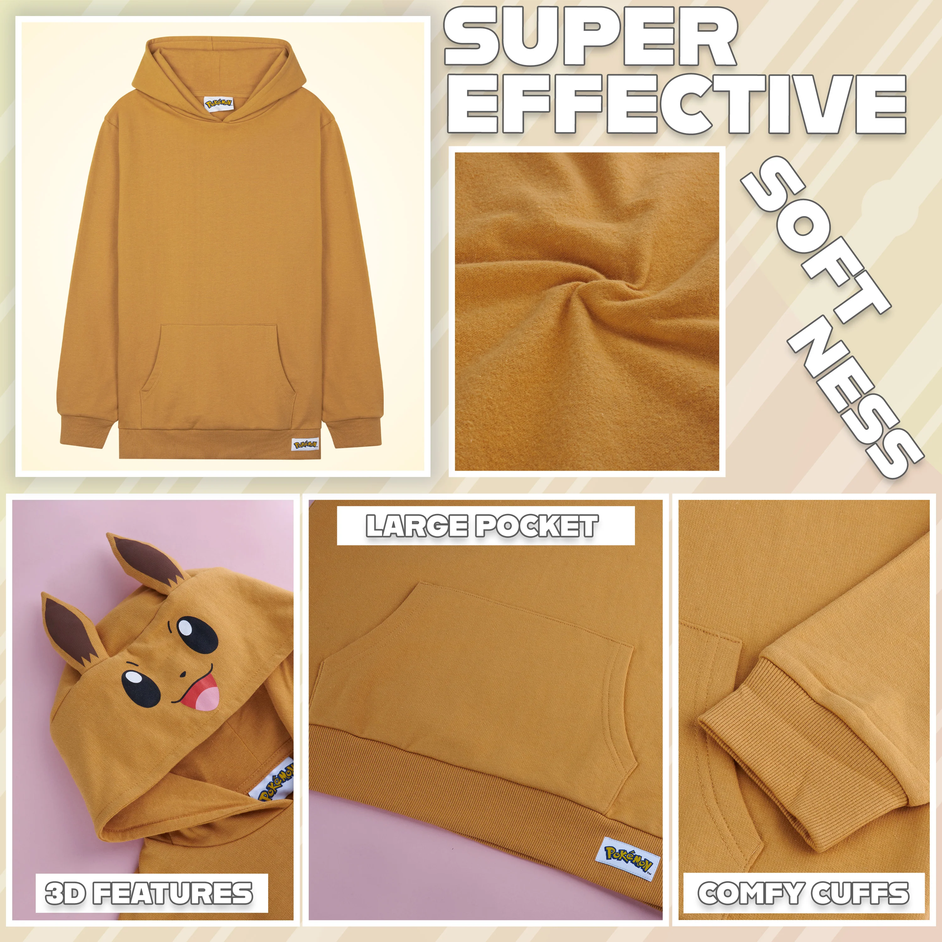 Pokemon Hoodie for Boys Teens, Hooded Sweatshirt, Eevee Pullover Casual - Image 4