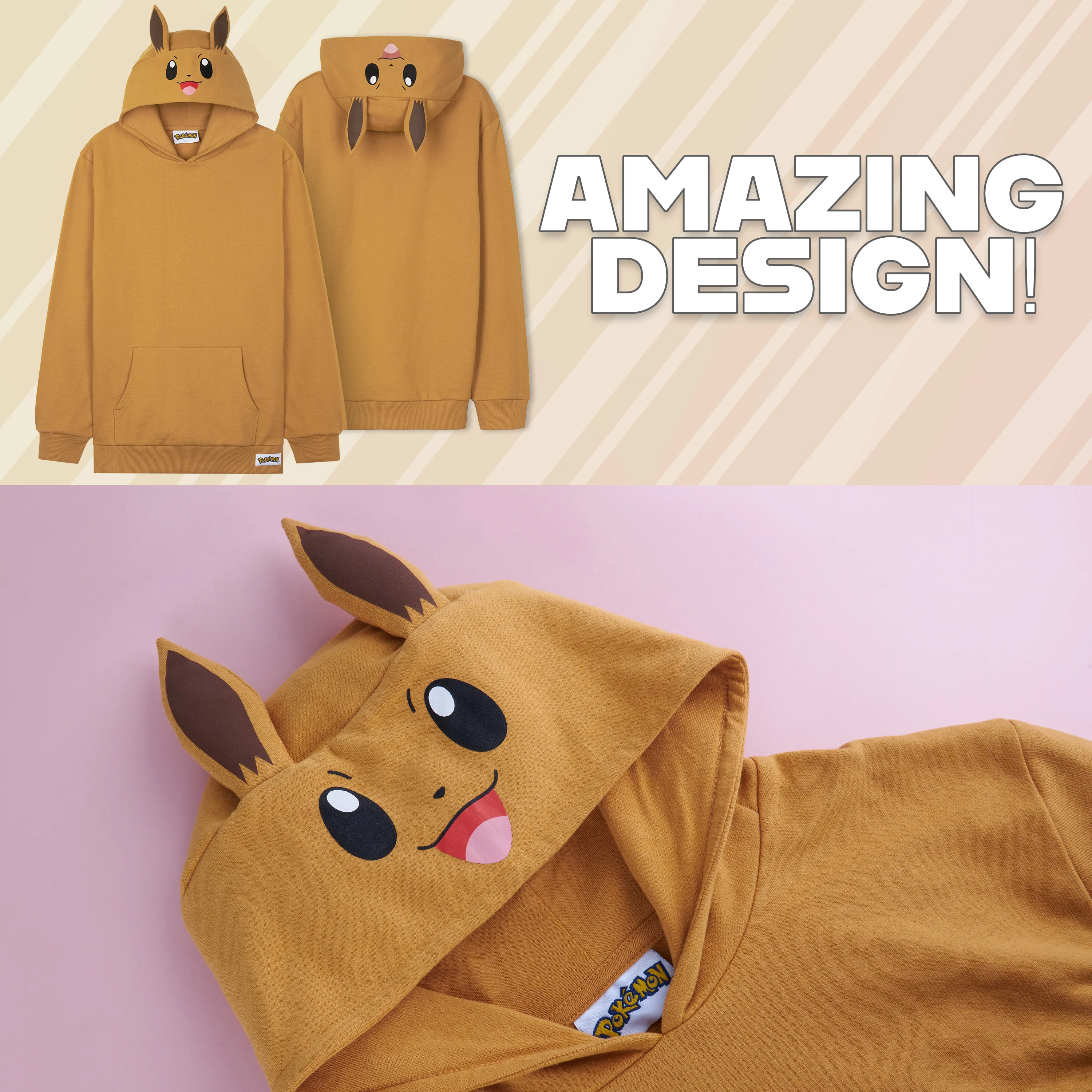 Pokemon Hoodie for Boys Teens, Hooded Sweatshirt, Eevee Pullover Casual - Image 5