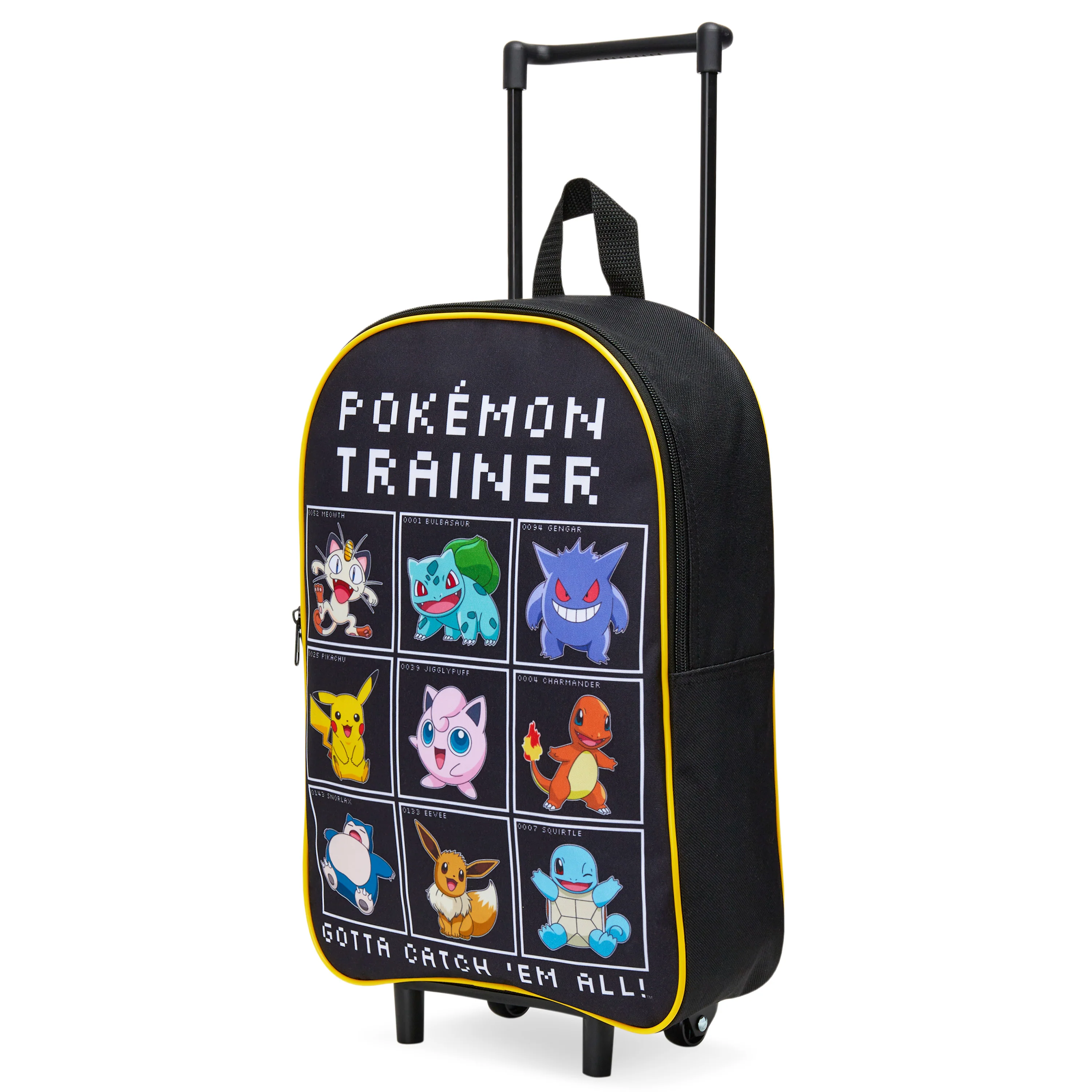 Pokemon Kids Foldable Trolley Suitcase 39 x 27cm, 10.5 litres 2 Wheels (Black/Multi)