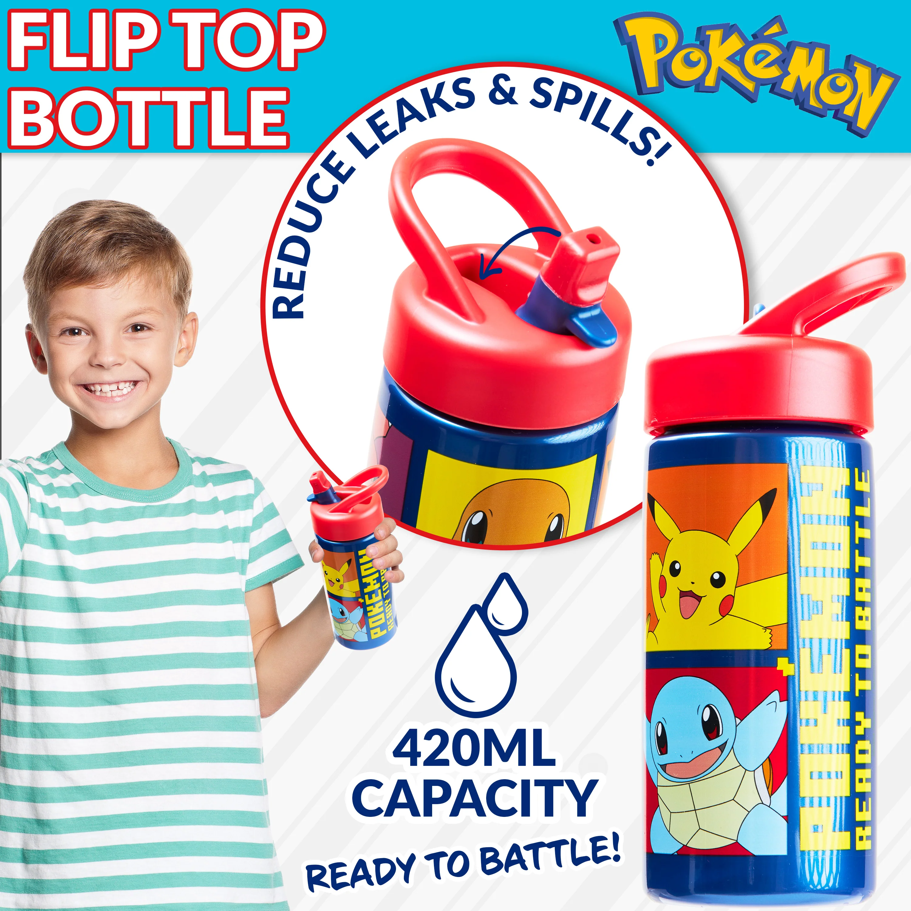 Pokemon Kids Insulated Lunch Bag, Box and Bottle, 3 Piece Set - Anime Gifts (Yellow) - Image 4