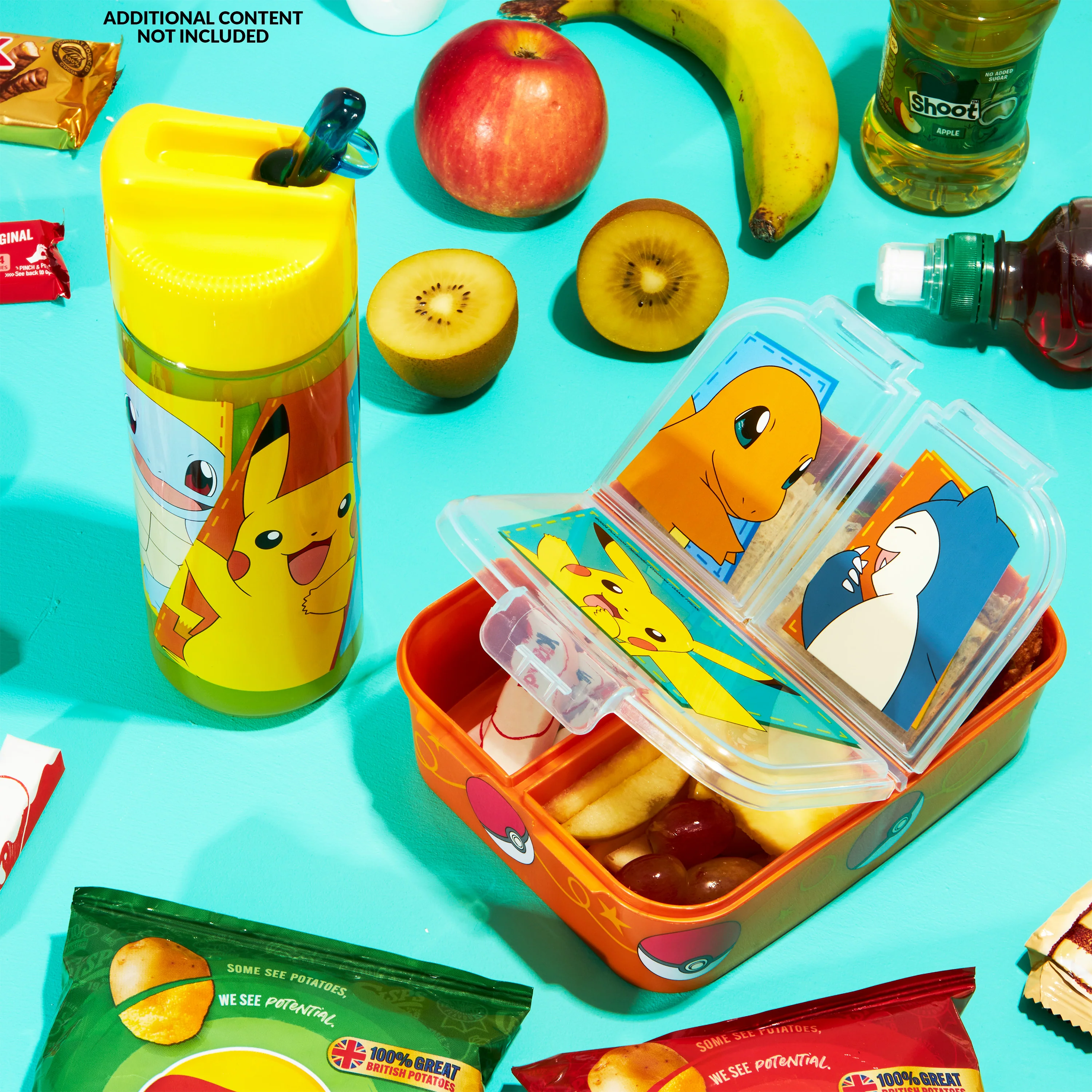 Pokemon Kids Lunchbox with Compartments and Water Bottle for School or Day Trips - Image 2
