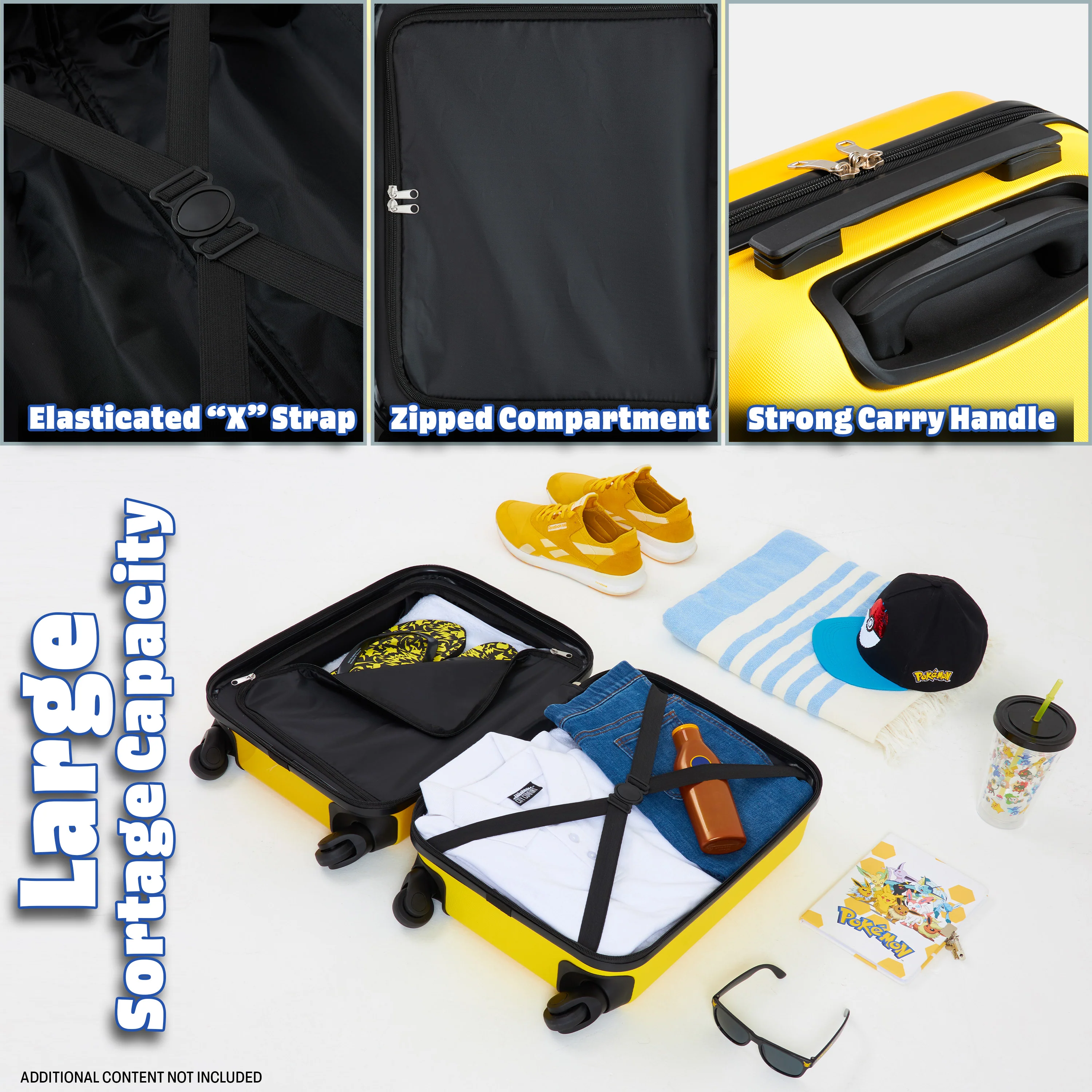 Pokemon Kids Suitcase with Wheels Carry On Travel Bag with Handle - Image 6