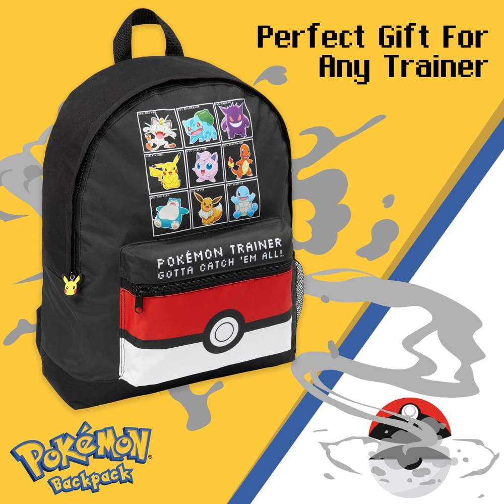 Pokemon Large Backpack for Boys and Girls Trainer Rucksack Kids Pikachu Cards Travel Bag - Image 5