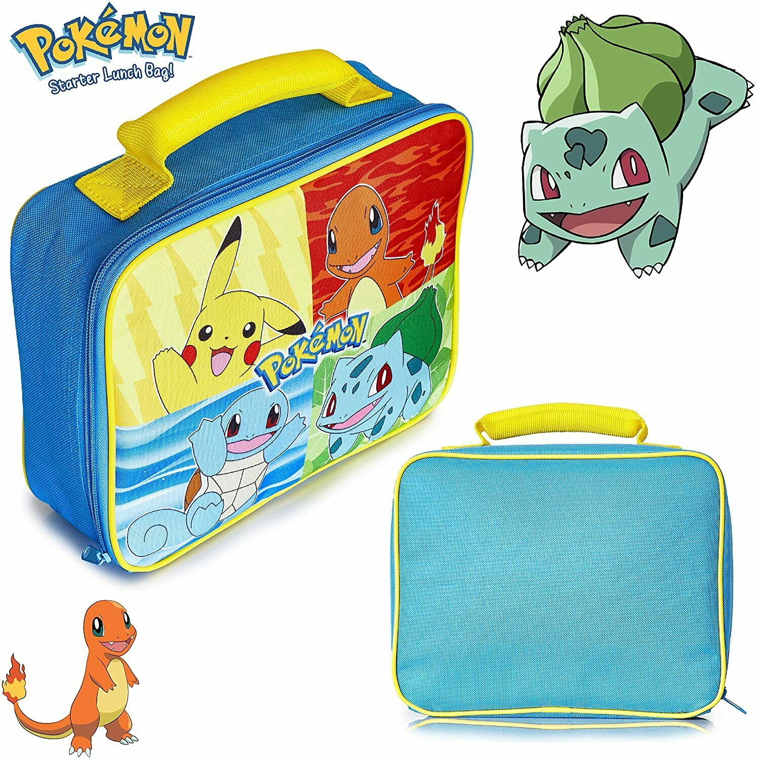 Pokemon Lunch Box Kids, Insulated Lunch Bag for School (Blue) - Image 5