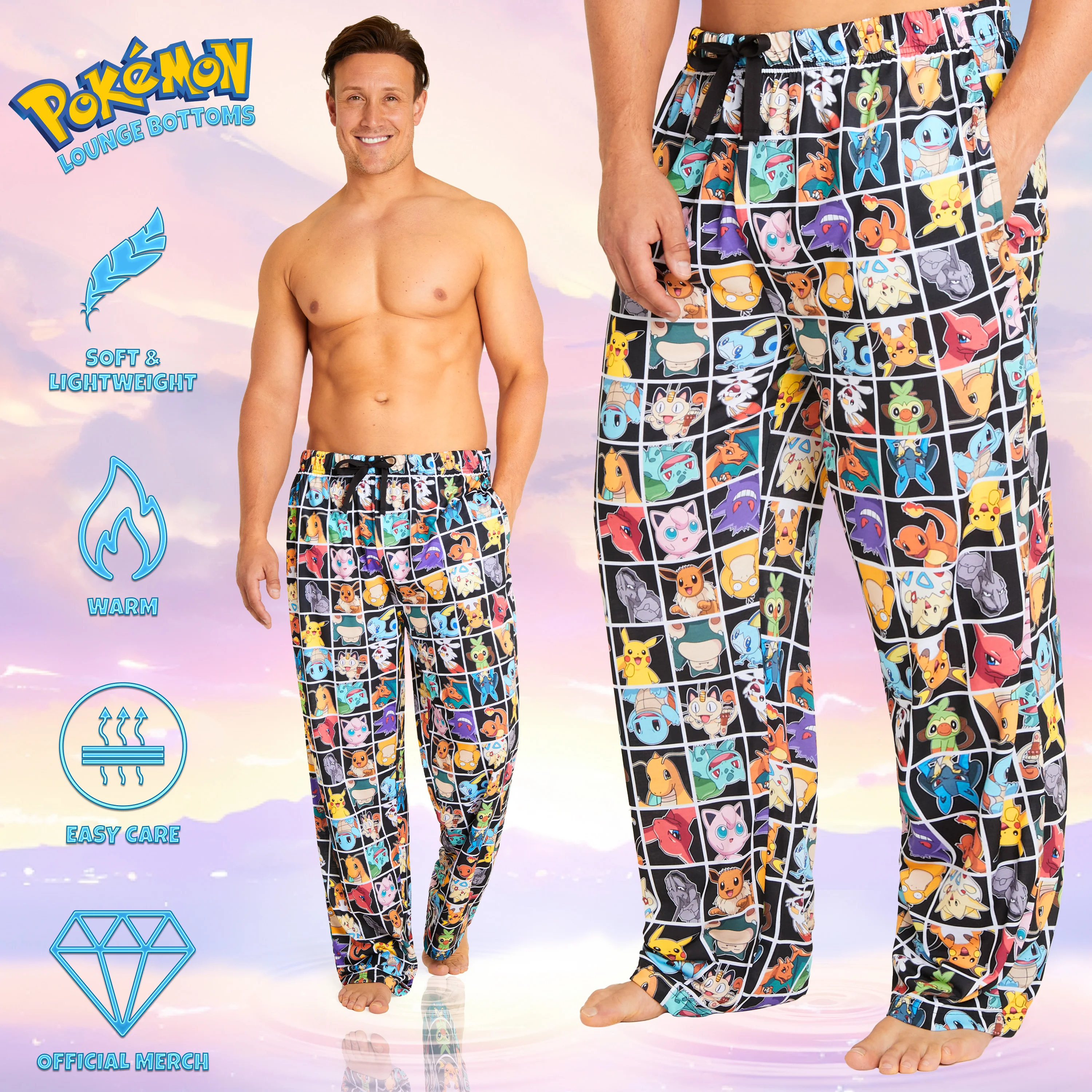 Pokemon Mens Pyjama Bottoms - Nightwear for Men - Image 5