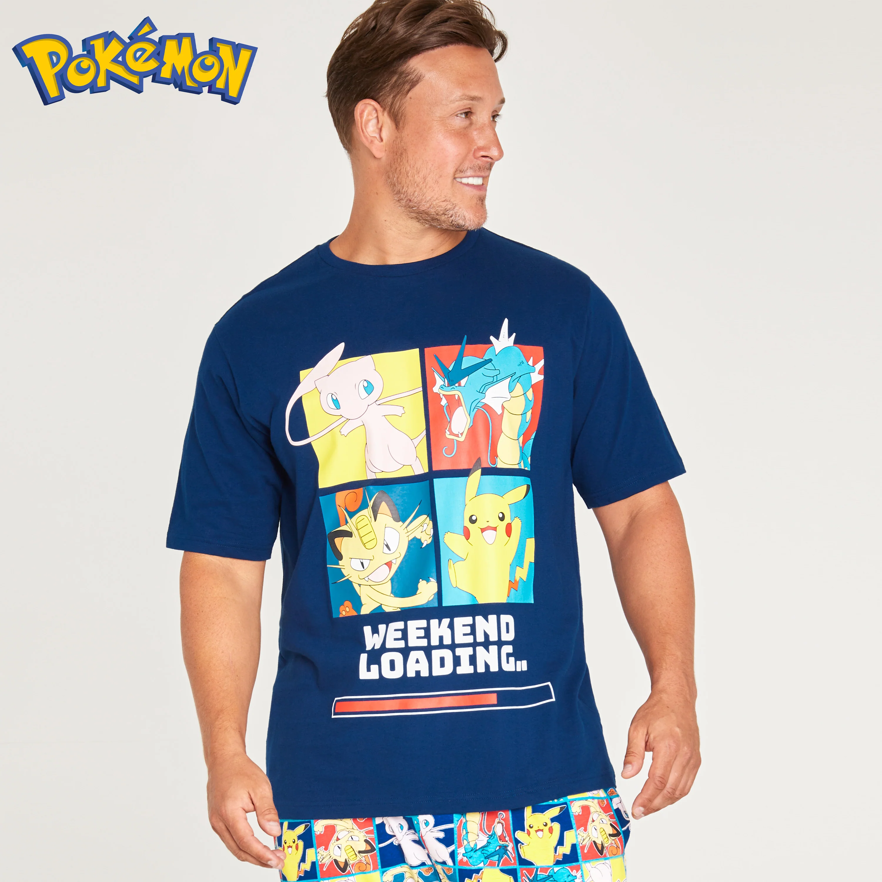 Pokemon Mens Pyjamas Set, Nightwear T-Shirt & Long Bottoms - Image 2