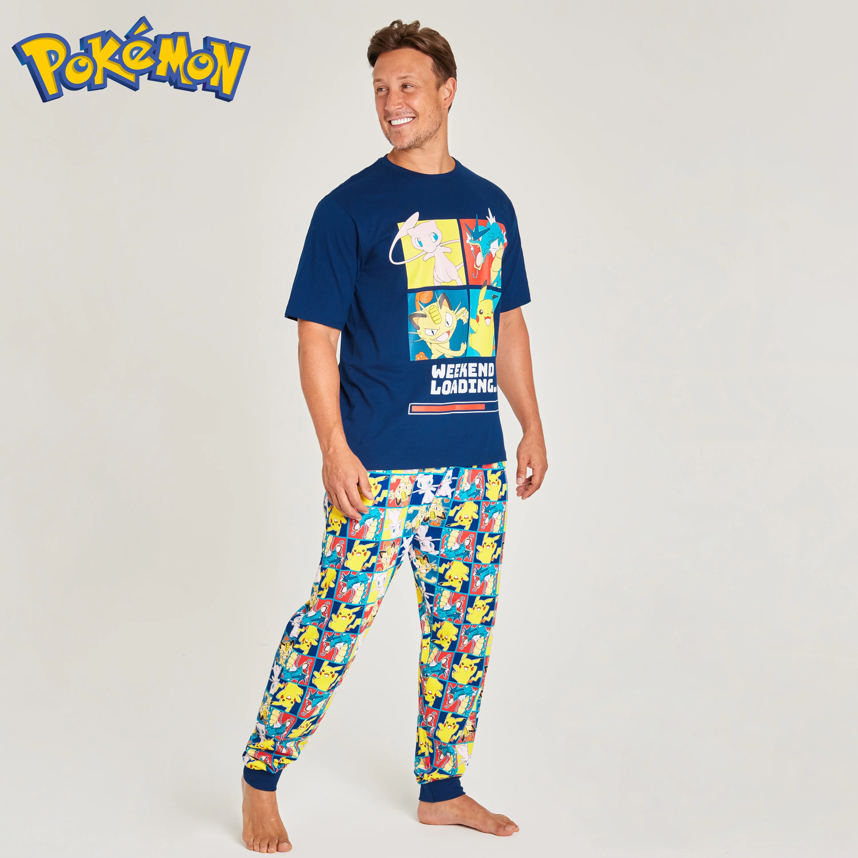 Pokemon Mens Pyjamas Set, Nightwear T-Shirt & Long Bottoms - Image 4