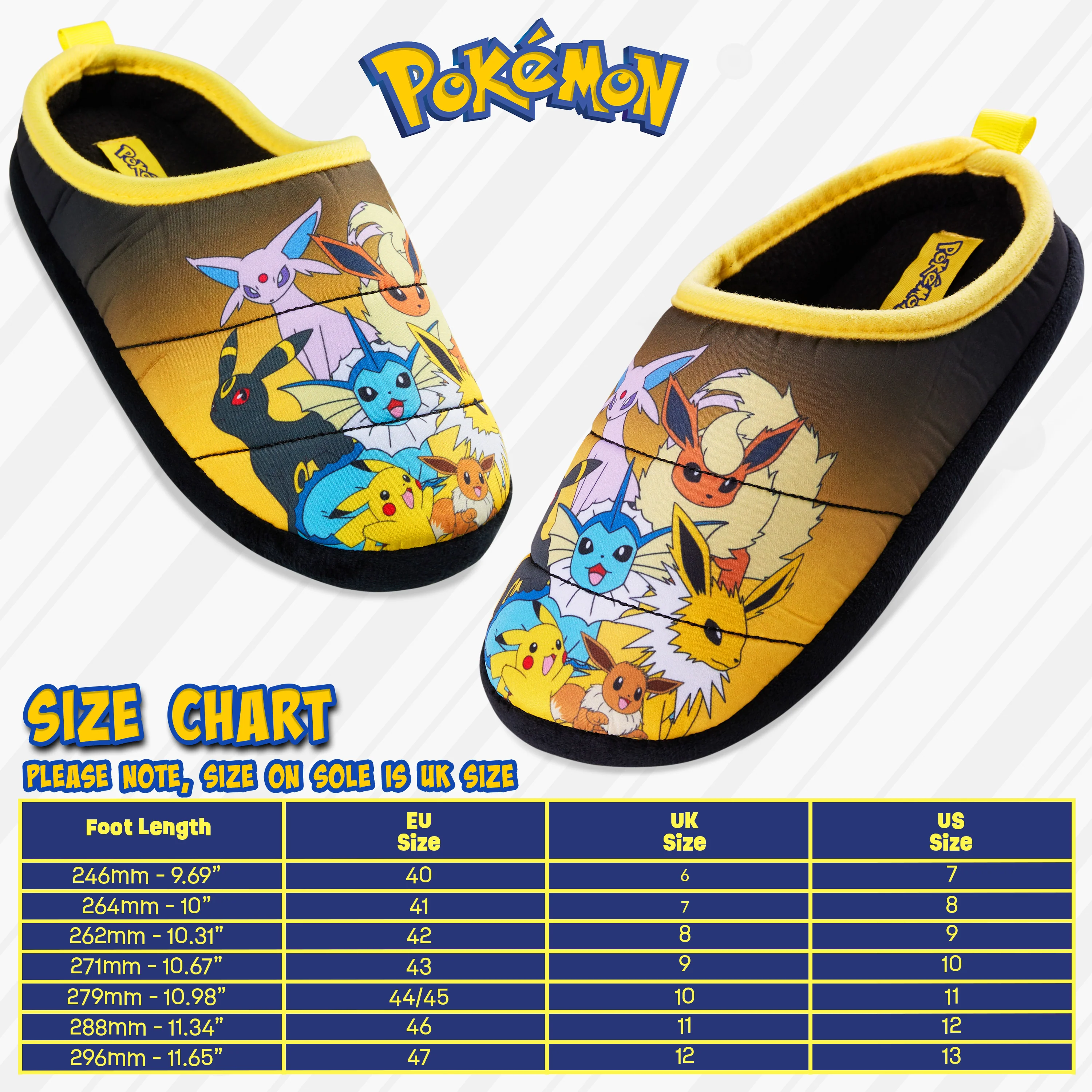 Pokemon Mens Slippers, Cosy Slip-On House Shoes with Non-Slip Sole - Gifts for Men - Image 6