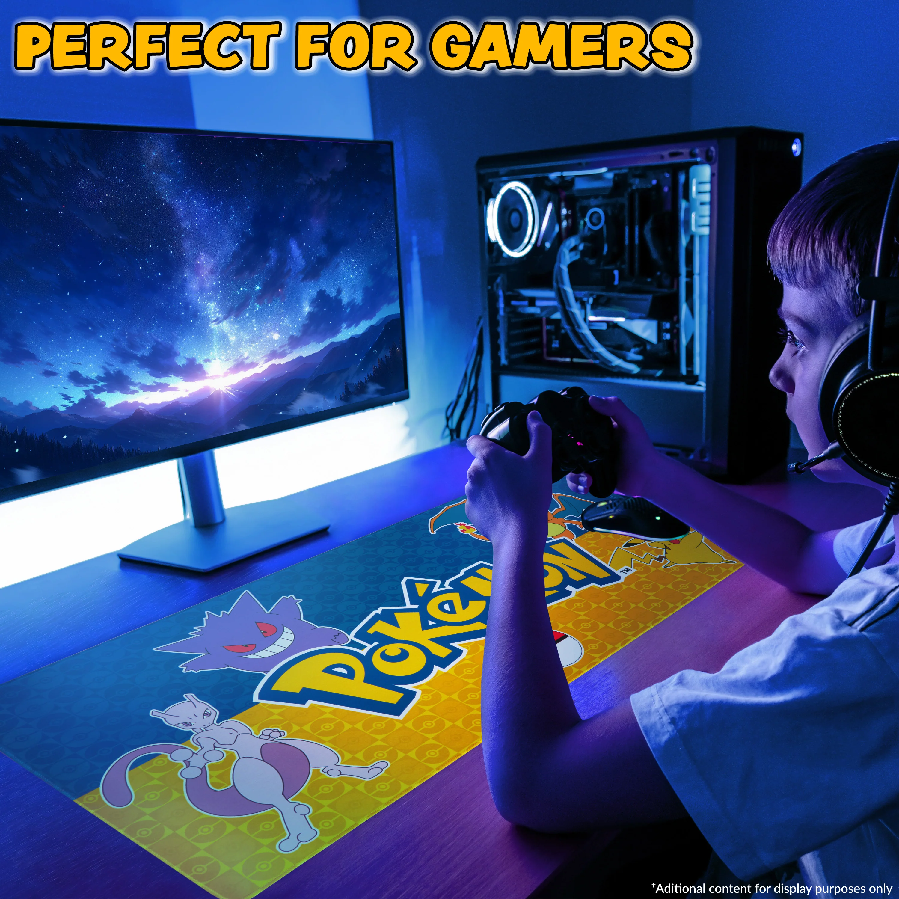 Pokemon Mouse Mat Large Desk Mat PC Keyboard Laptop Mouse Pad 80 x 35cm - Image 6