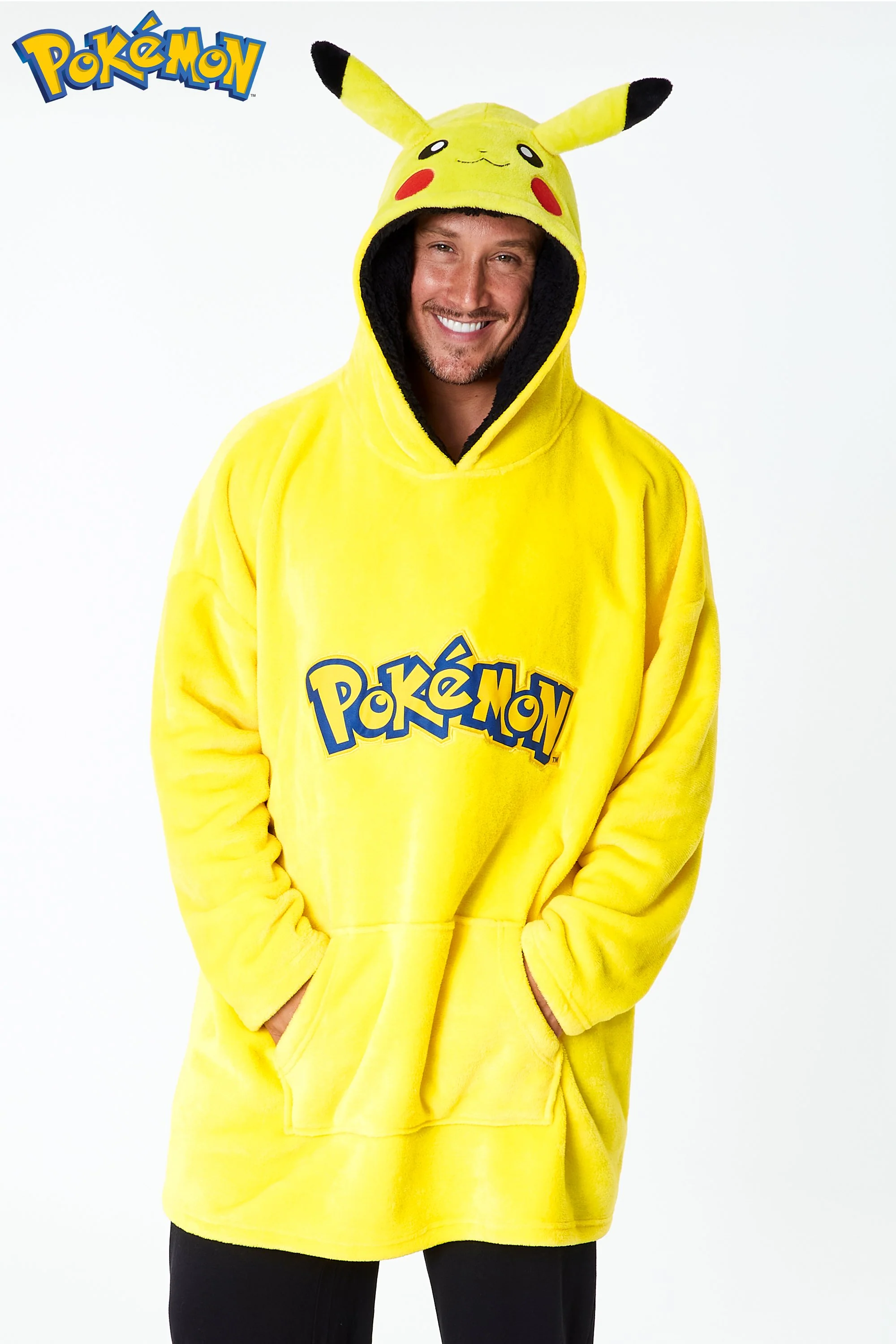 Pokemon Oversized Blanket Hoodie for Men - Pikachu Wearable Blanket - Image 6