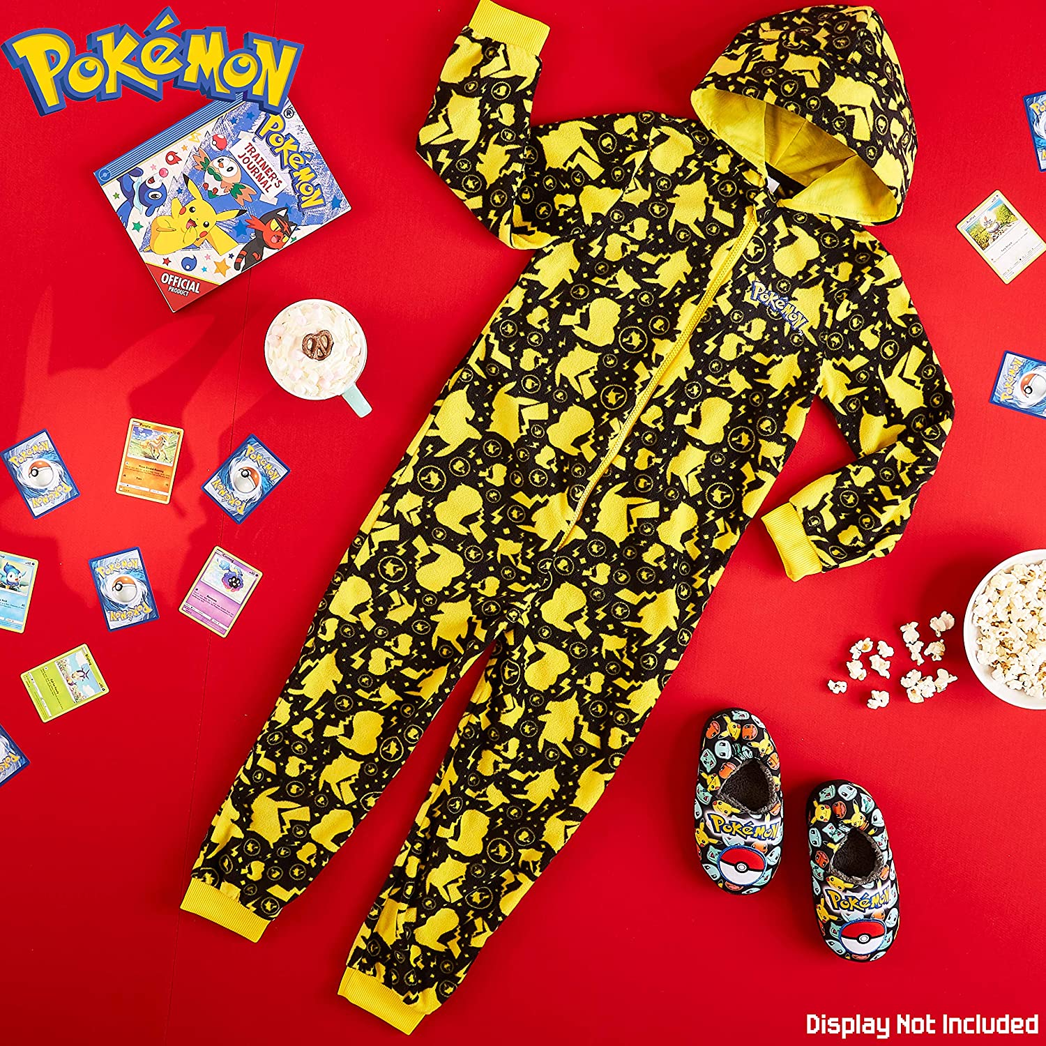 Pokemon Pikachu Fleece Onesie Super Soft Hooded Sleepsuit for Boys Girls Teens - Image 7