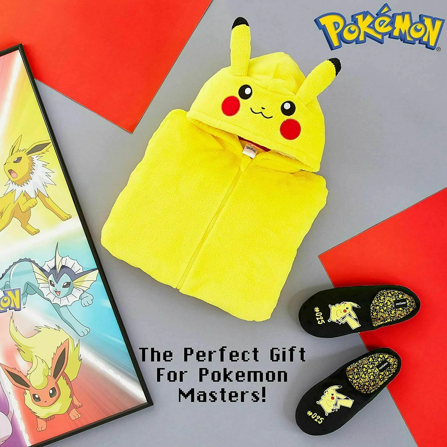 Pokemon Mens Fleece Onesie with Hood, Fleece Loungewear - Anime Gifts for Men - Image 3