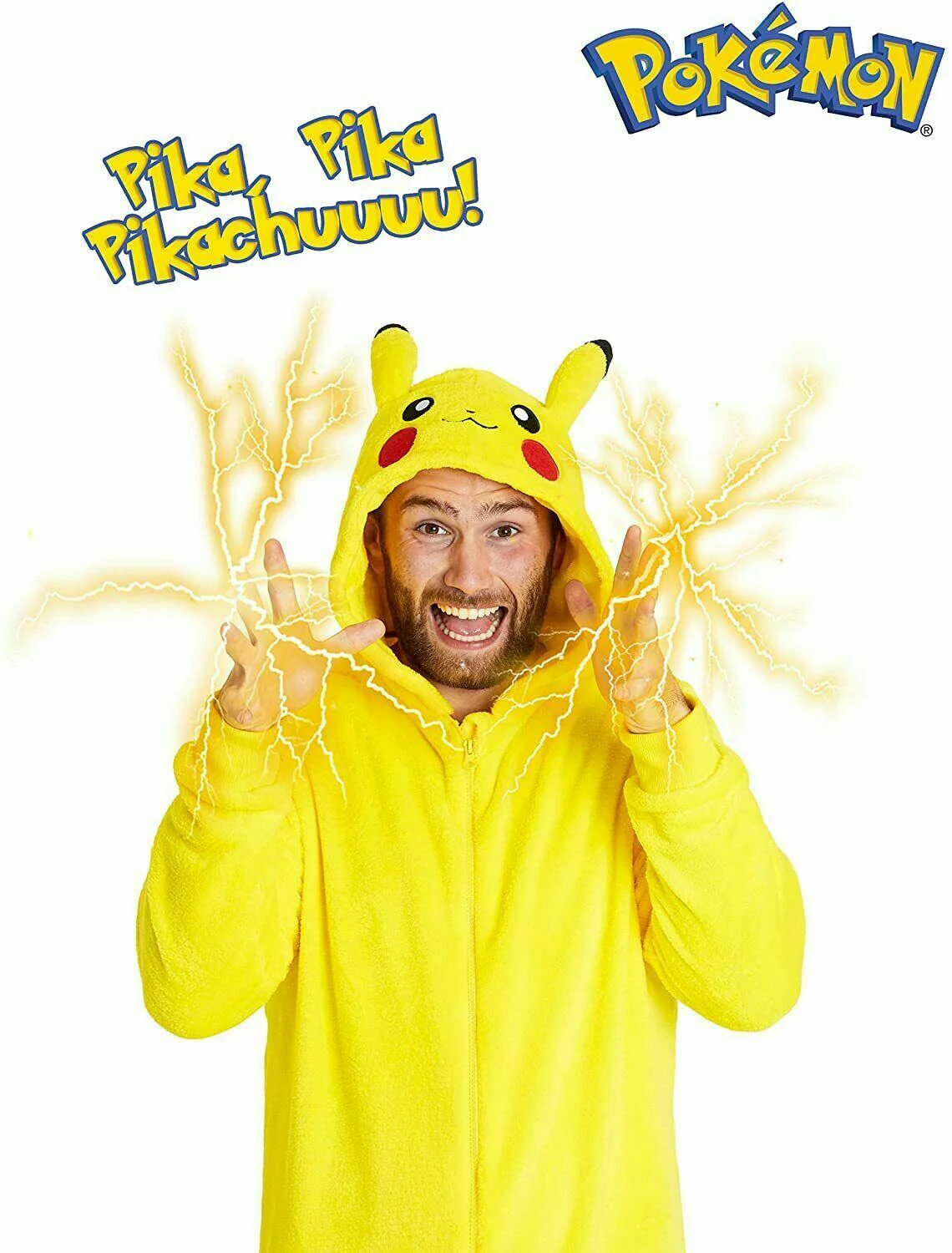 Pokemon Mens Fleece Onesie with Hood, Fleece Loungewear - Anime Gifts for Men - Image 4
