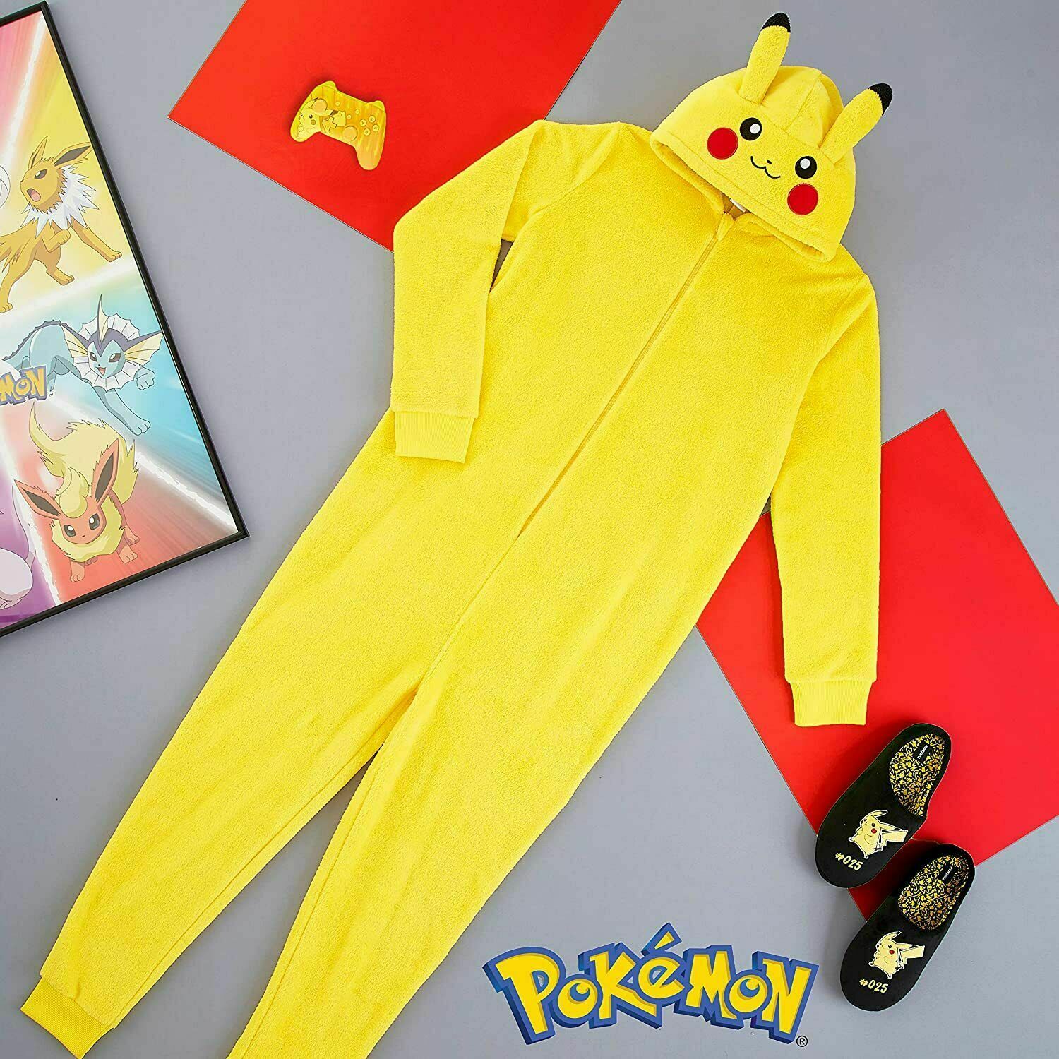 Pokemon Mens Fleece Onesie with Hood, Fleece Loungewear - Anime Gifts for Men - Image 5